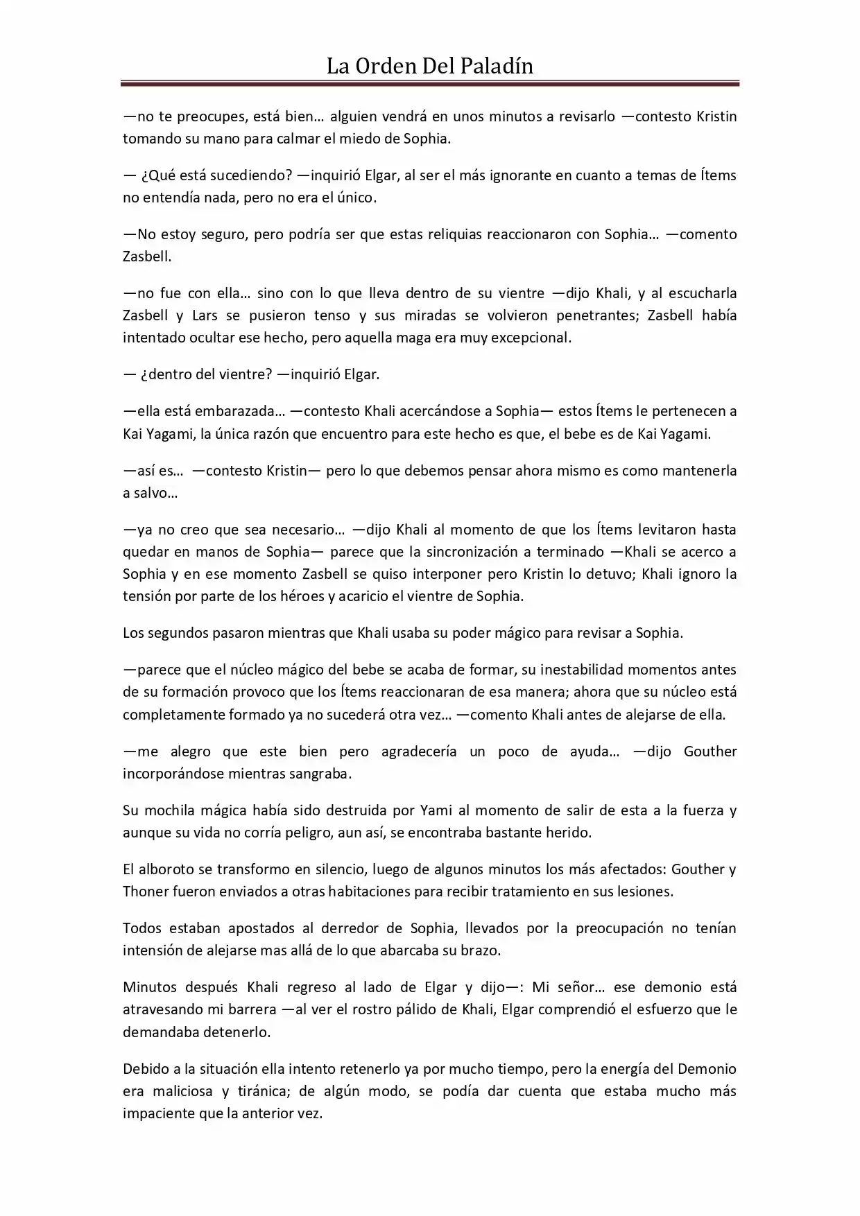 La Orden Del Paladin (Novela) - Capítulo 36 - Página 5 - LectorTMOo