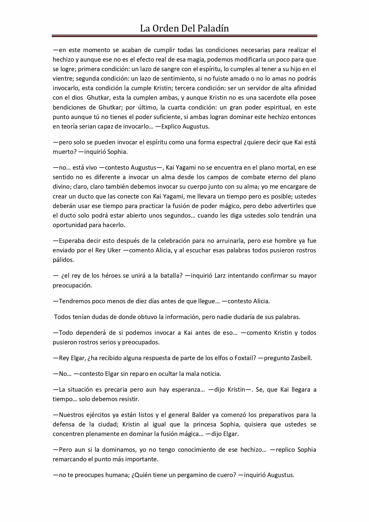 La Orden Del Paladin (Novela) - Capítulo 36 - Página 7 - LectorTMOo