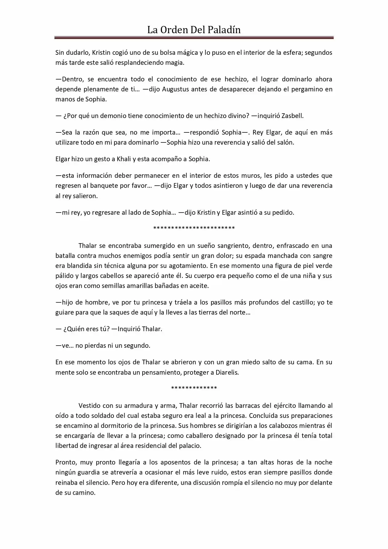 La Orden Del Paladin (Novela) - Capítulo 36 - Página 8 - LectorTMOo