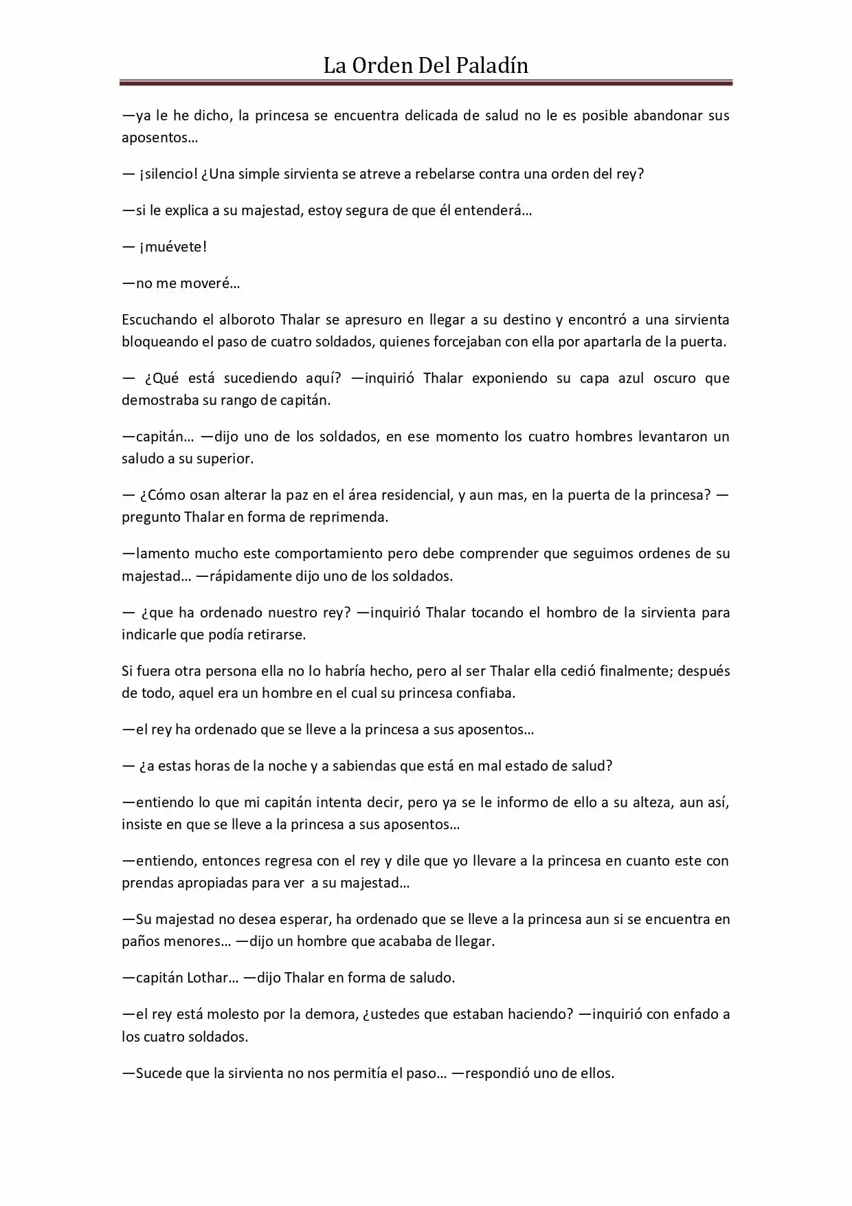 La Orden Del Paladin (Novela) - Capítulo 36 - Página 9 - LectorTMOo