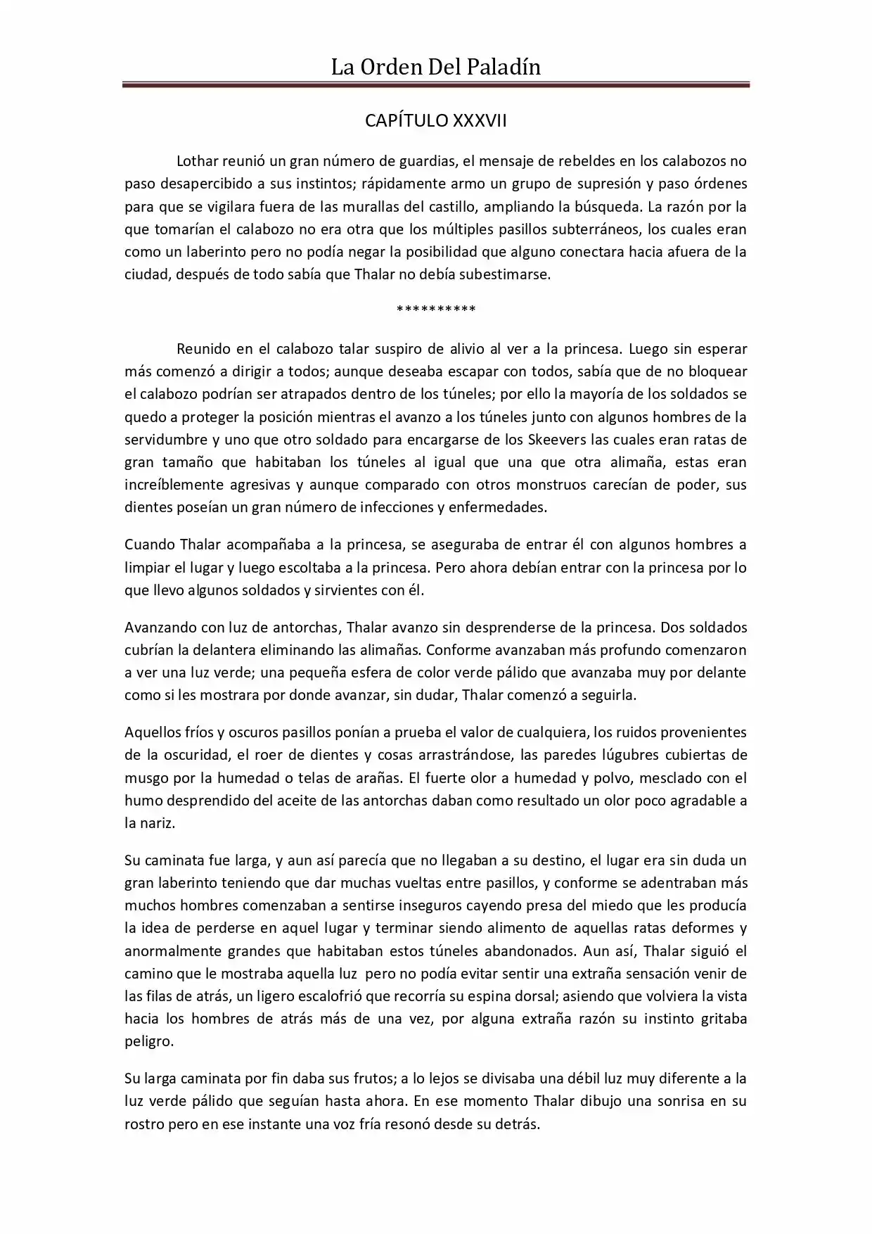 La Orden Del Paladin (Novela) - Capítulo 37 - Página 1 - LectorTMOo