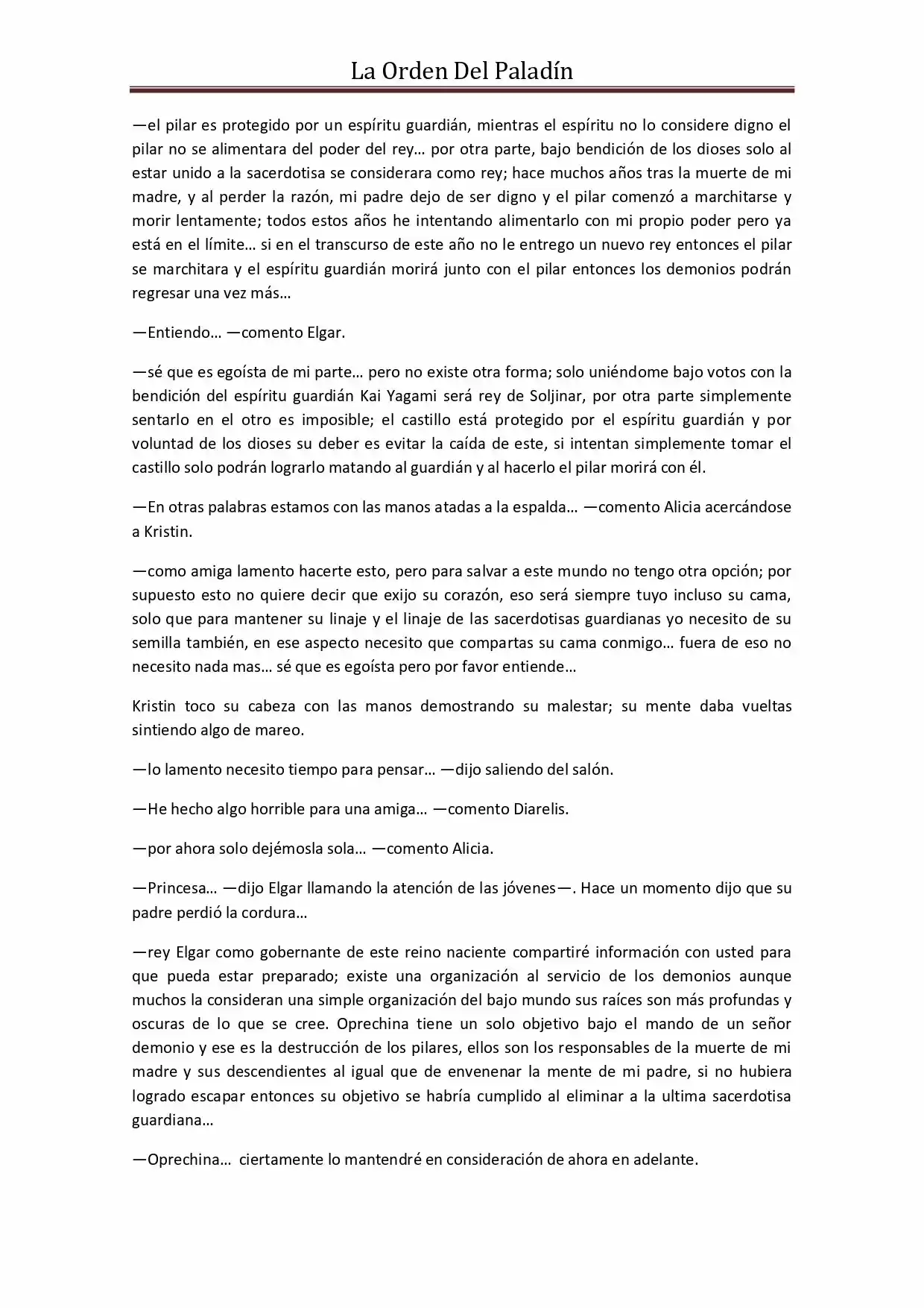 La Orden Del Paladin (Novela) - Capítulo 37 - Página 8 - LectorTMOo