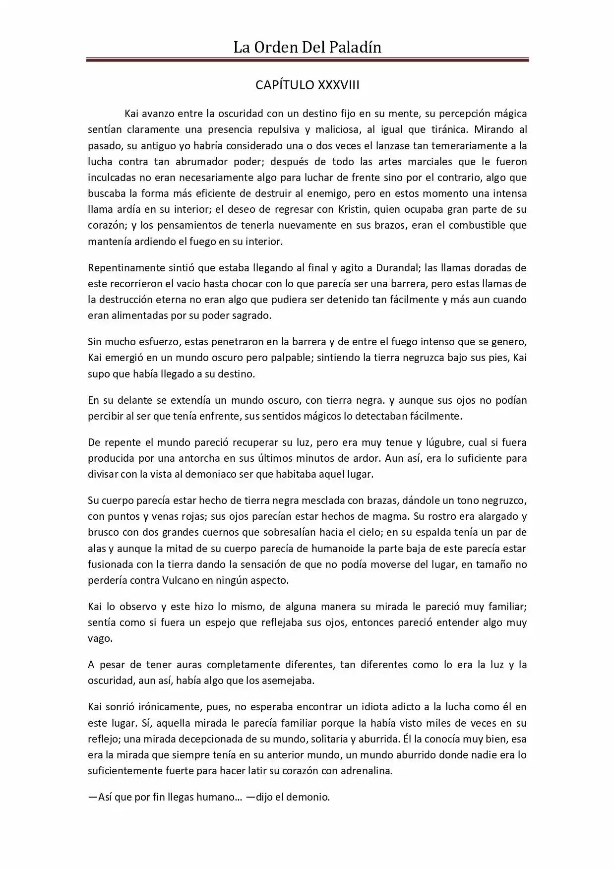 La Orden Del Paladin (Novela) - Capítulo 38 - Página 1 - LectorTMOo