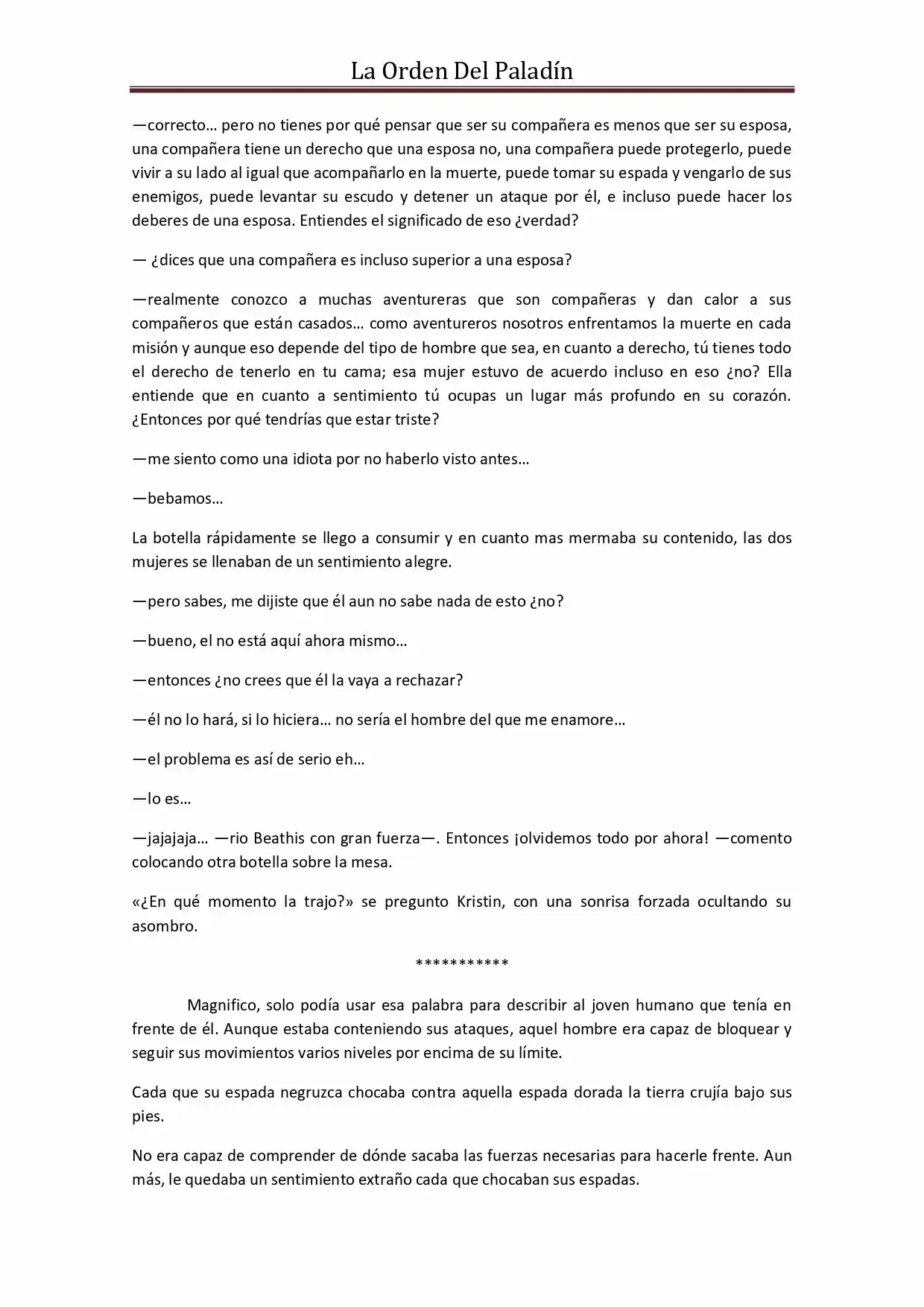 La Orden Del Paladin (Novela) - Capítulo 38 - Página 9 - LectorTMOo