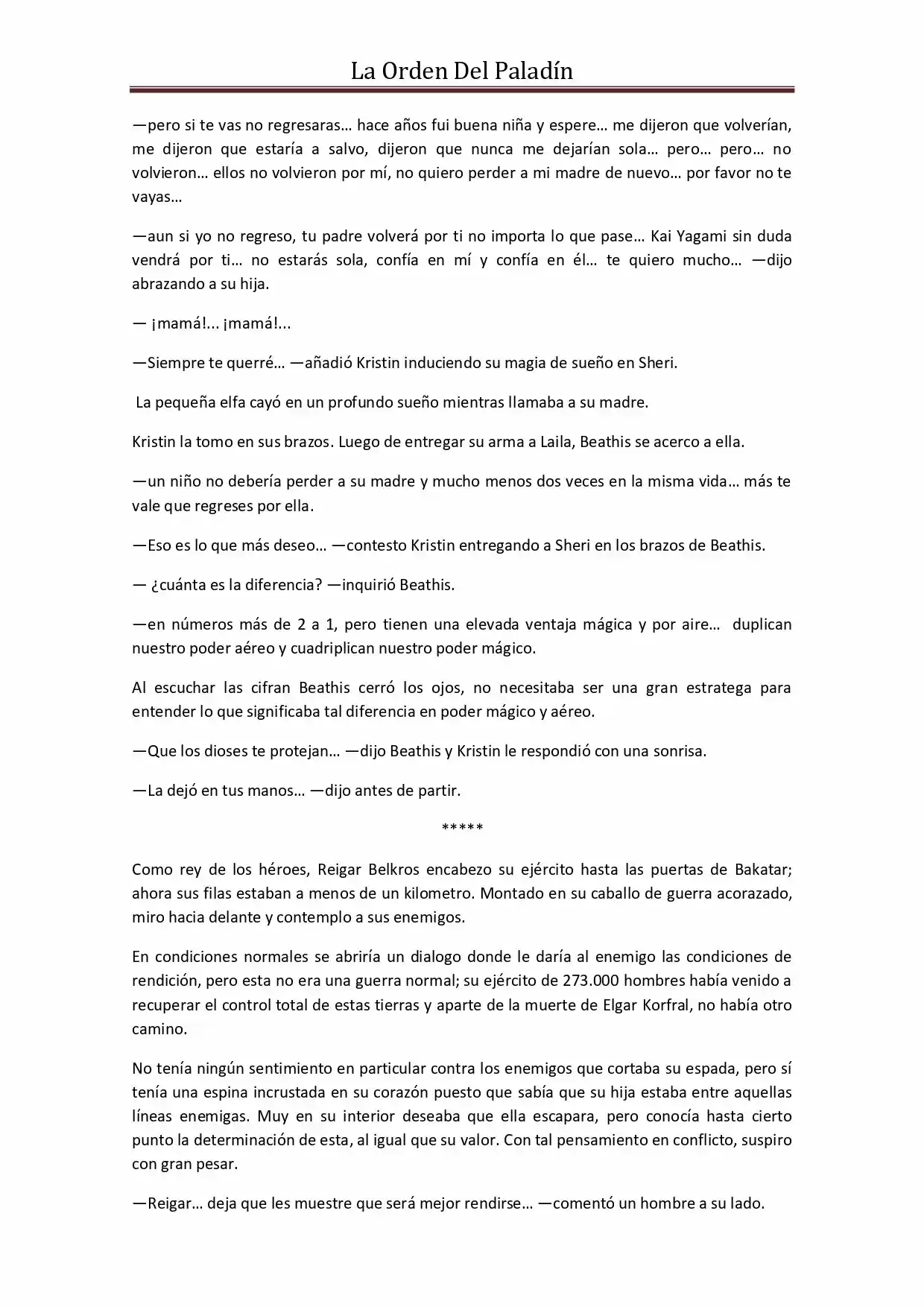 La Orden Del Paladin (Novela) - Capítulo 39 - Página 5 - LectorTMOo