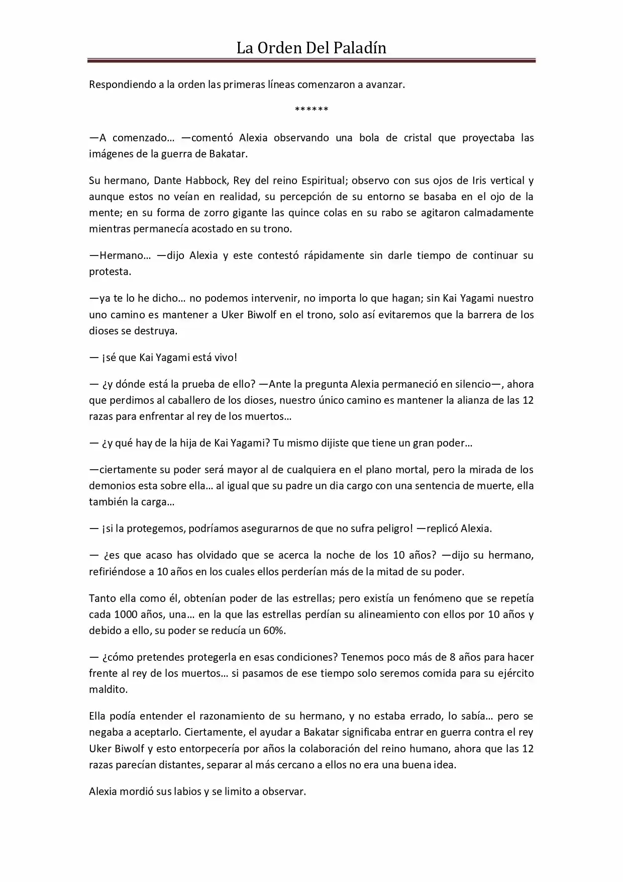 La Orden Del Paladin (Novela) - Capítulo 39 - Página 7 - LectorTMOo