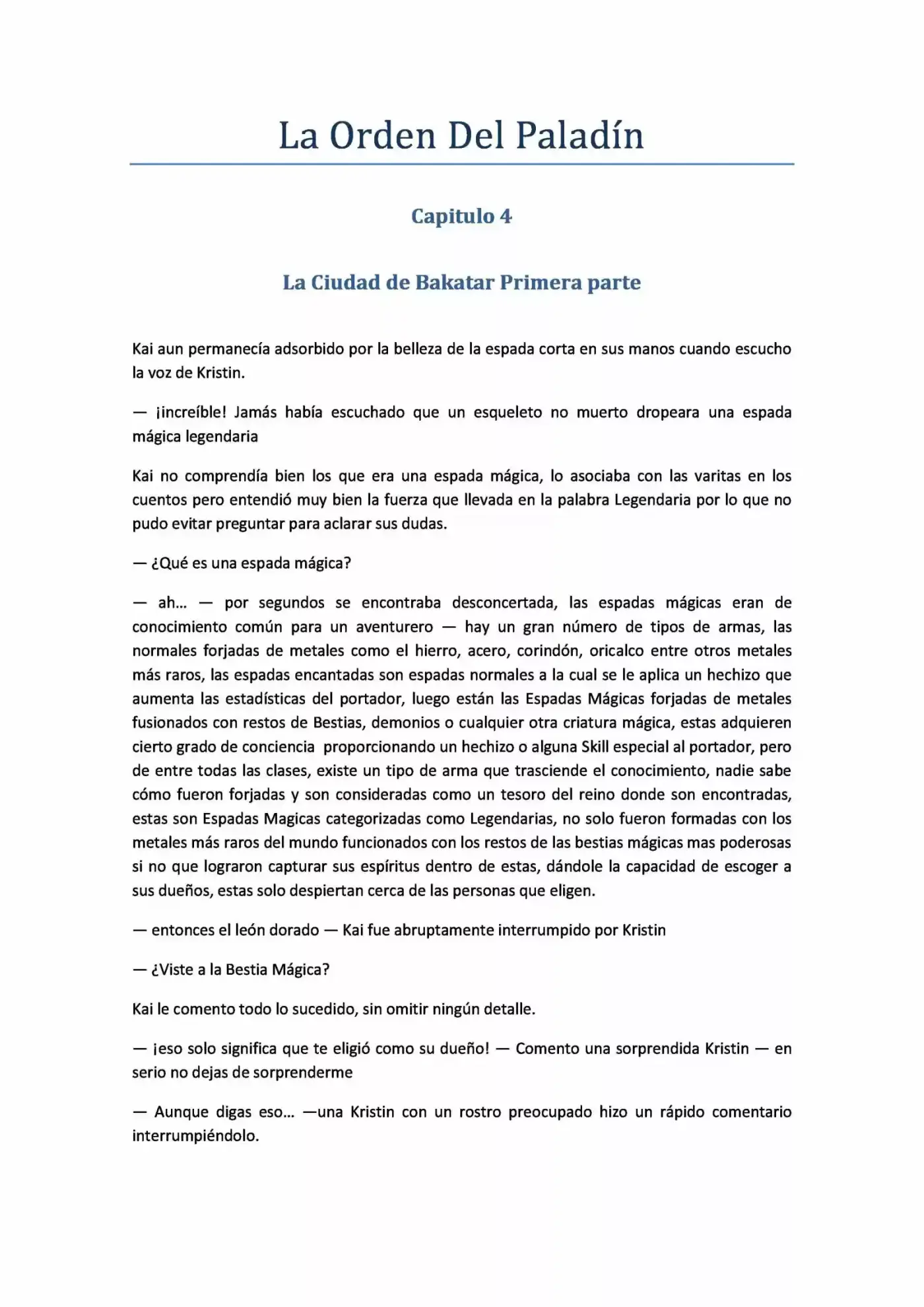 La Orden Del Paladin (Novela) - Capítulo 4.10 - Página 1 - LectorTMOo