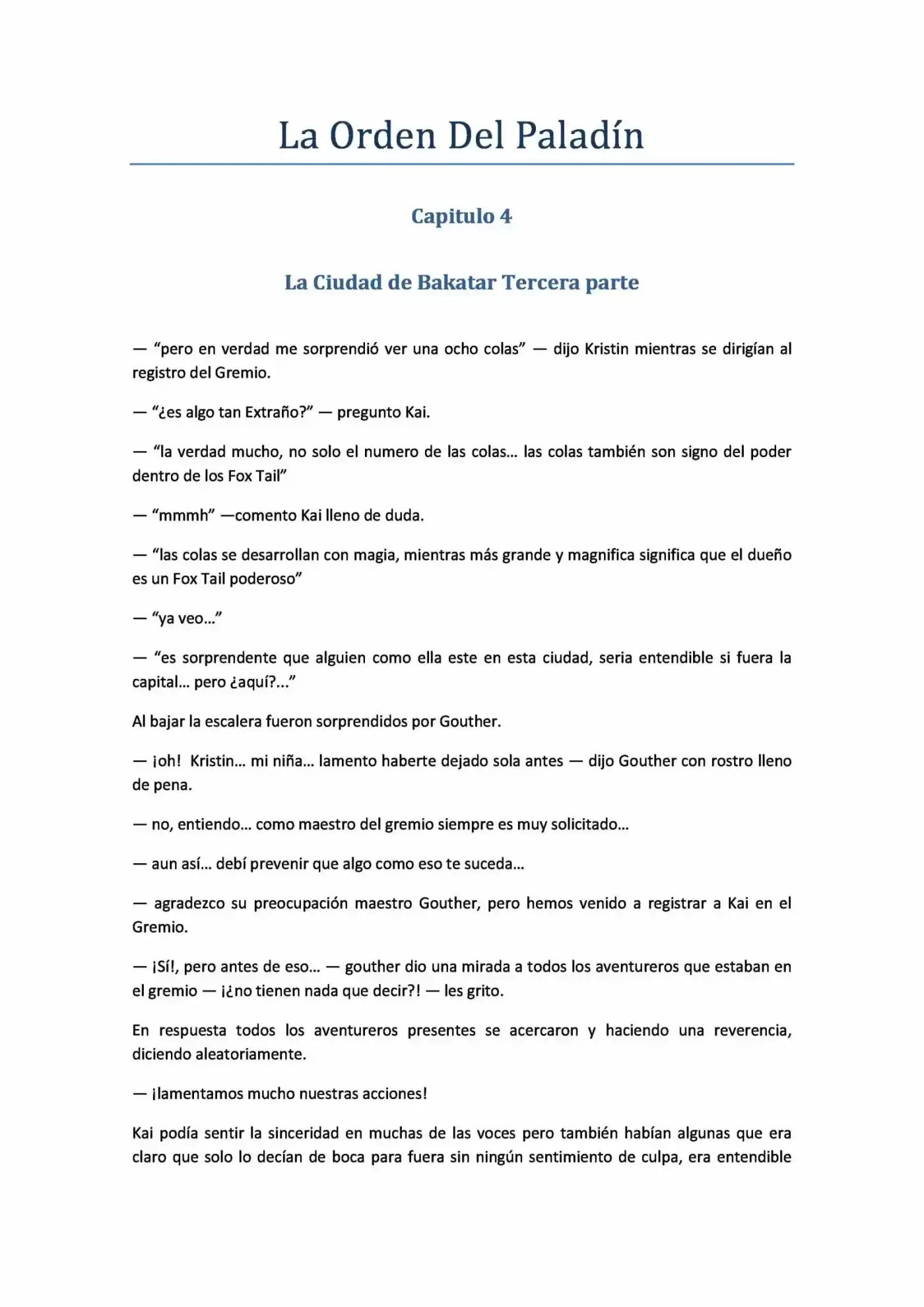 La Orden Del Paladin (Novela) - Capítulo 4.30 - Página 1 - LectorTMOo