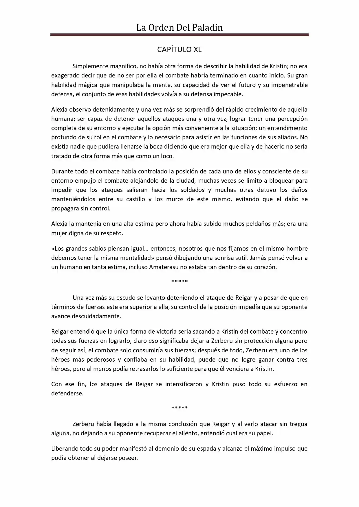 La Orden Del Paladin (Novela) - Capítulo 40 - Página 1 - LectorTMOo