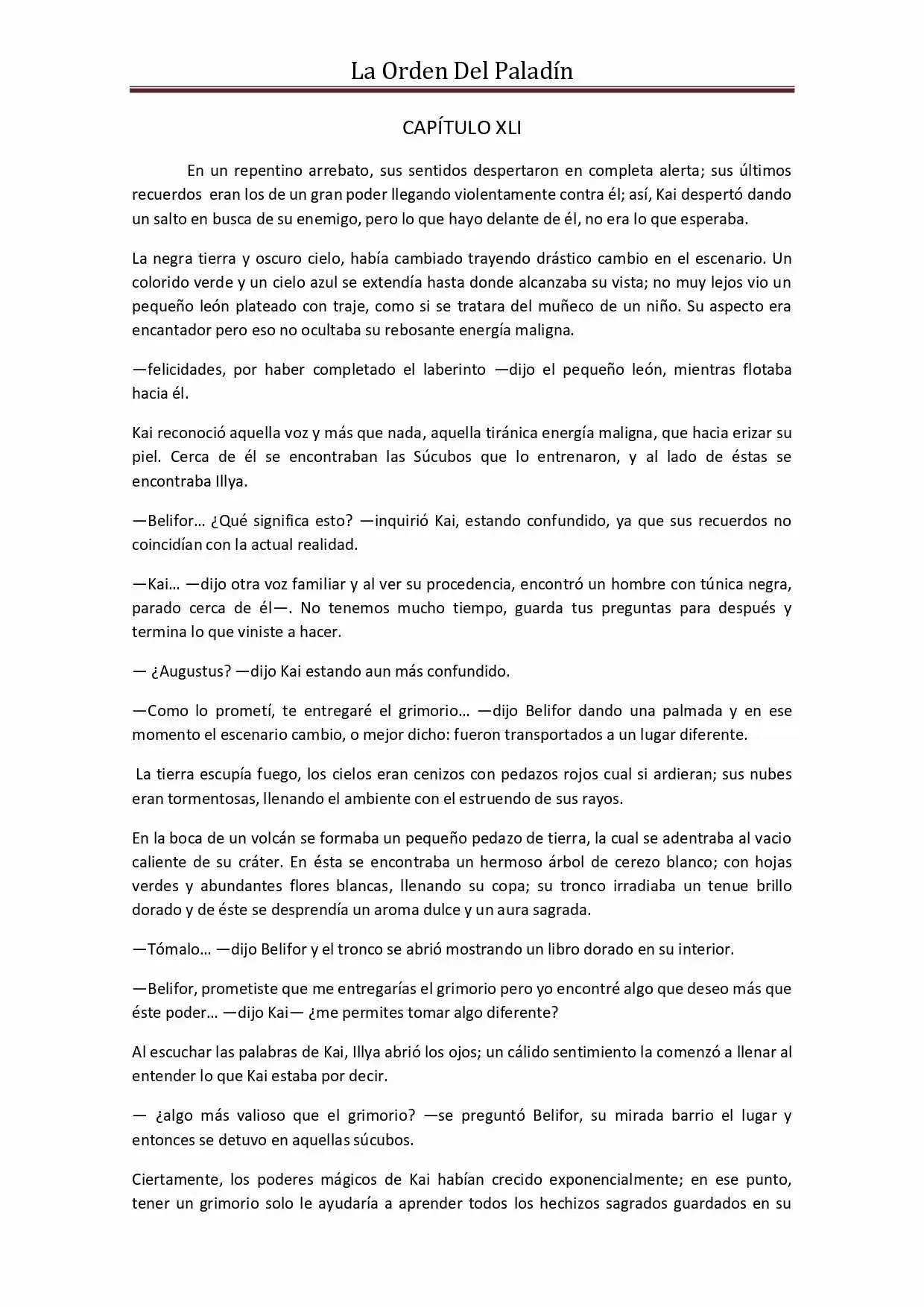 La Orden Del Paladin (Novela) - Capítulo 41 - Página 1 - LectorTMOo