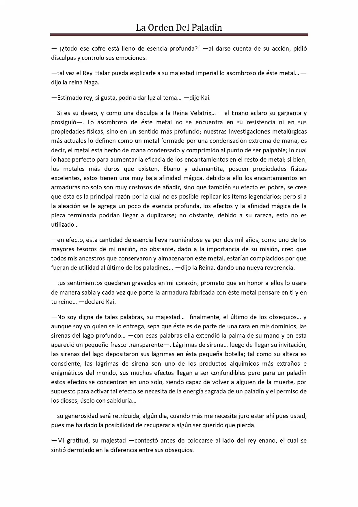 La Orden Del Paladin (Novela) - Capítulo 43 - Página 8 - LectorTMOo