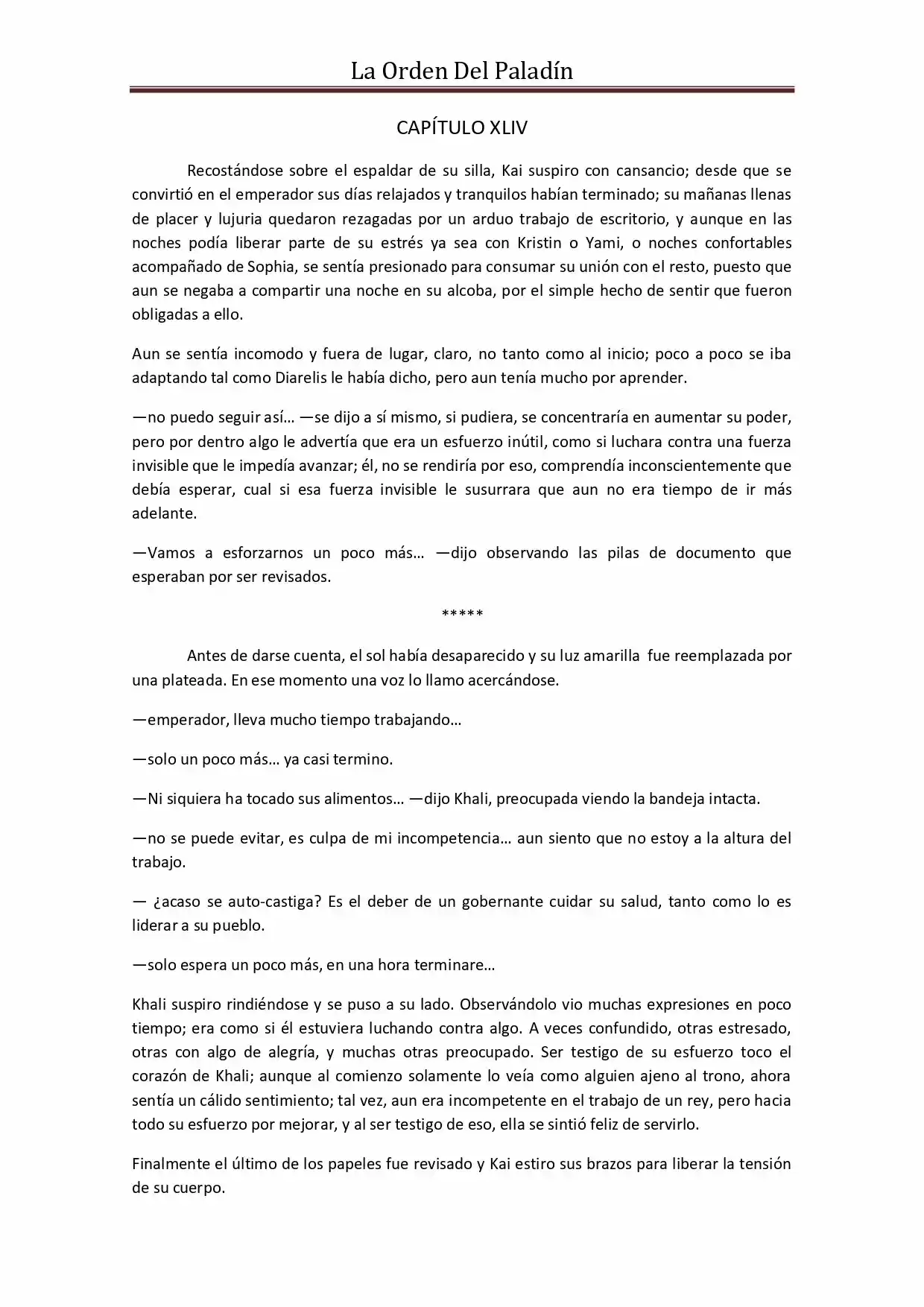 La Orden Del Paladin (Novela) - Capítulo 44 - Página 1 - LectorTMOo