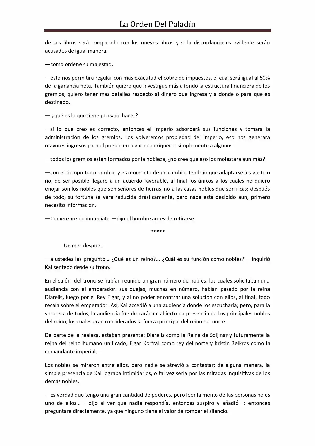 La Orden Del Paladin (Novela) - Capítulo 45 - Página 5 - LectorTMOo