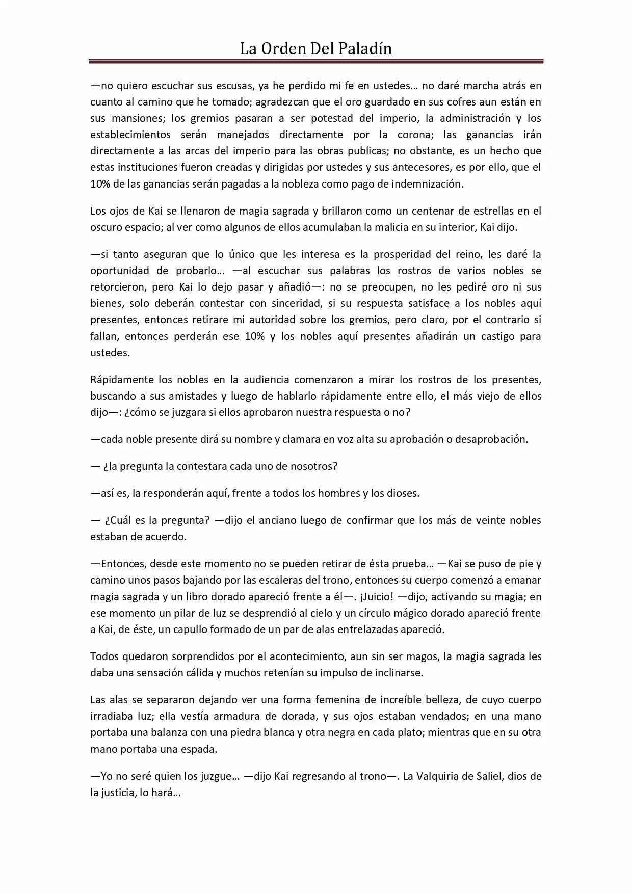 La Orden Del Paladin (Novela) - Capítulo 45 - Página 8 - LectorTMOo
