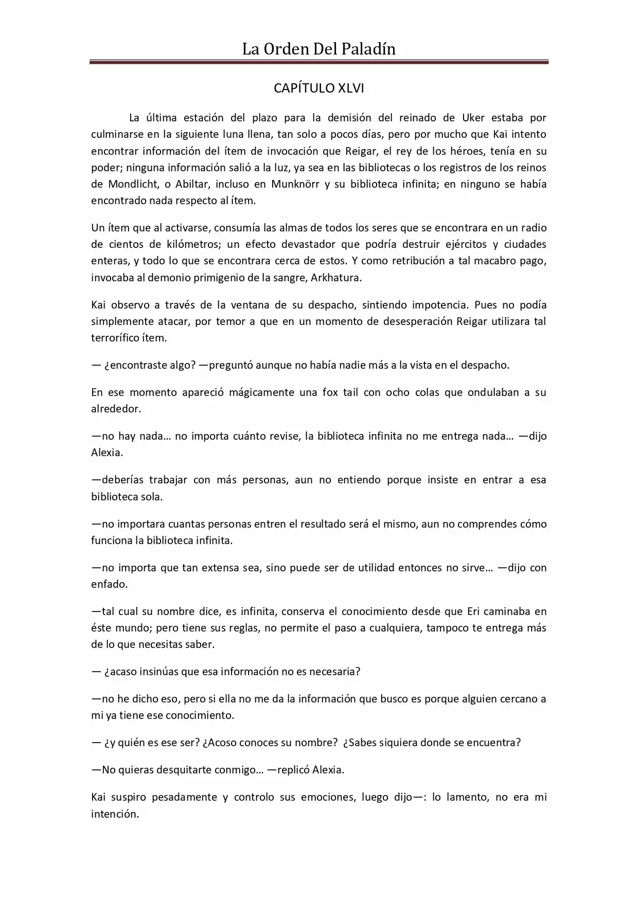La Orden Del Paladin (Novela) - Capítulo 46 - Página 1 - LectorTMOo