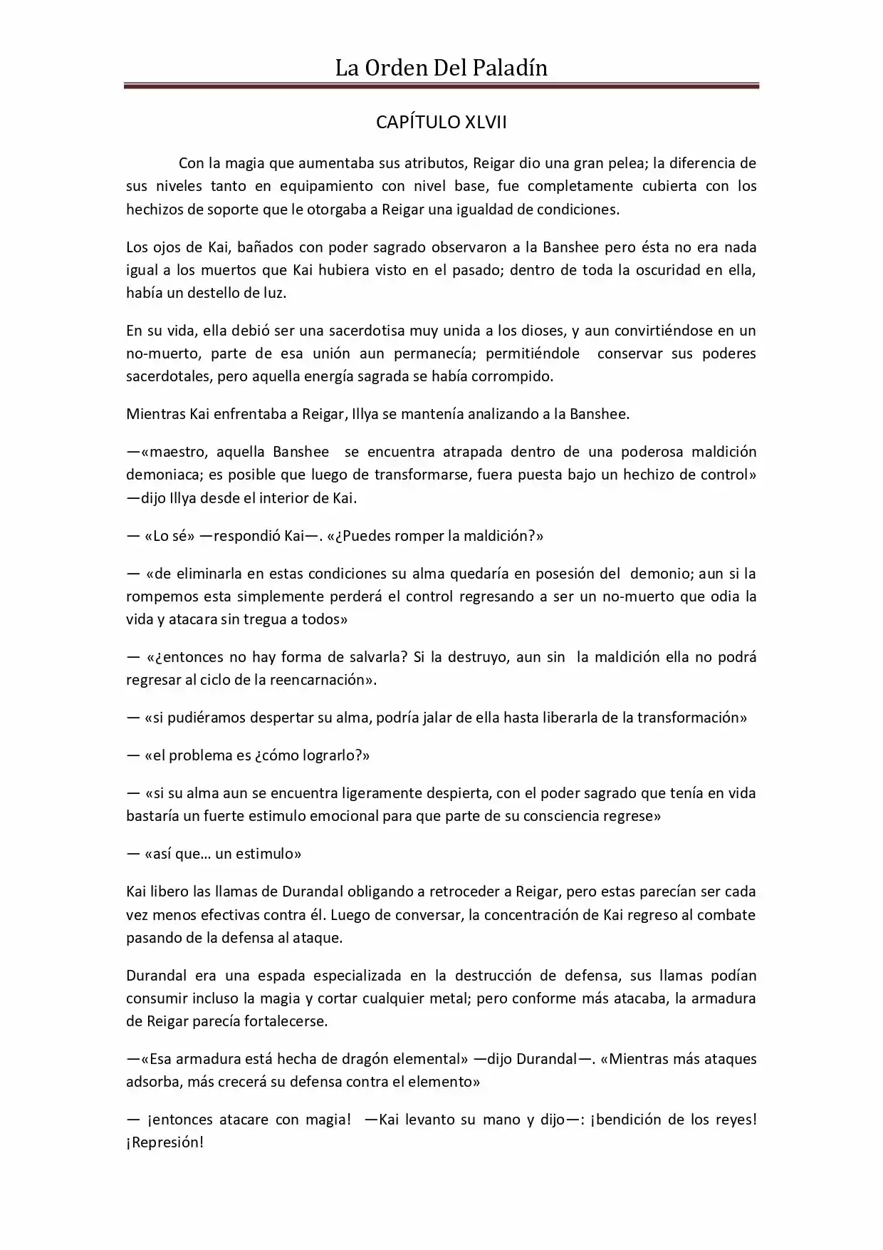 La Orden Del Paladin (Novela) - Capítulo 47 - Página 1 - LectorTMOo