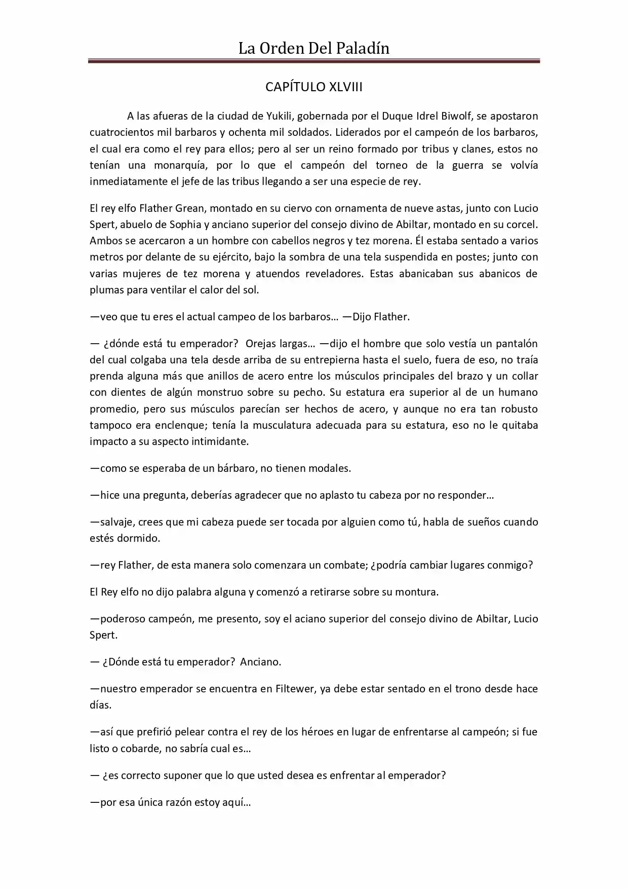 La Orden Del Paladin (Novela) - Capítulo 48 - Página 1 - LectorTMOo