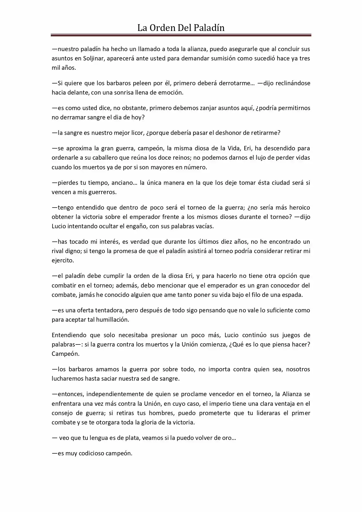La Orden Del Paladin (Novela) - Capítulo 48 - Página 2 - LectorTMOo