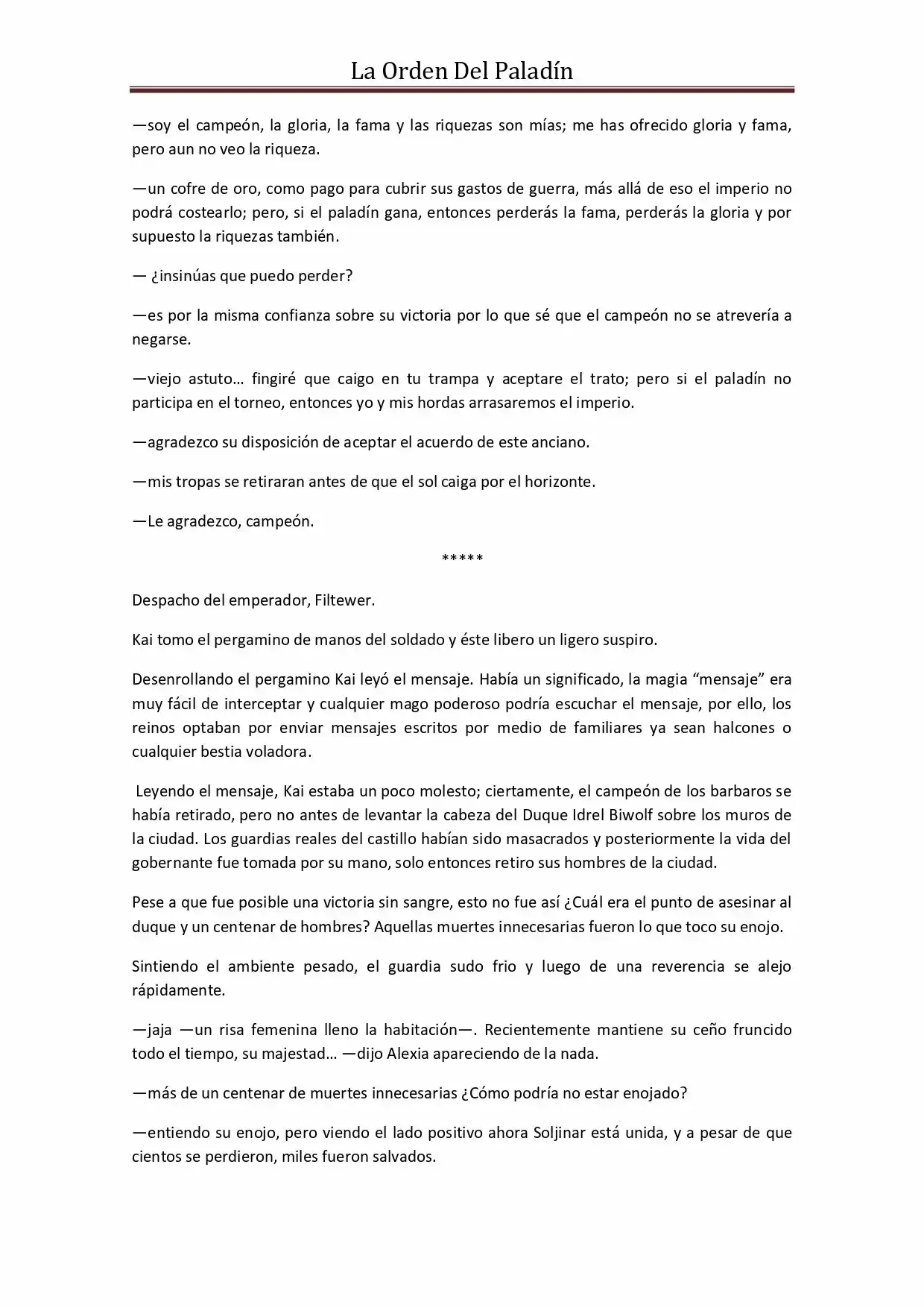 La Orden Del Paladin (Novela) - Capítulo 48 - Página 3 - LectorTMOo