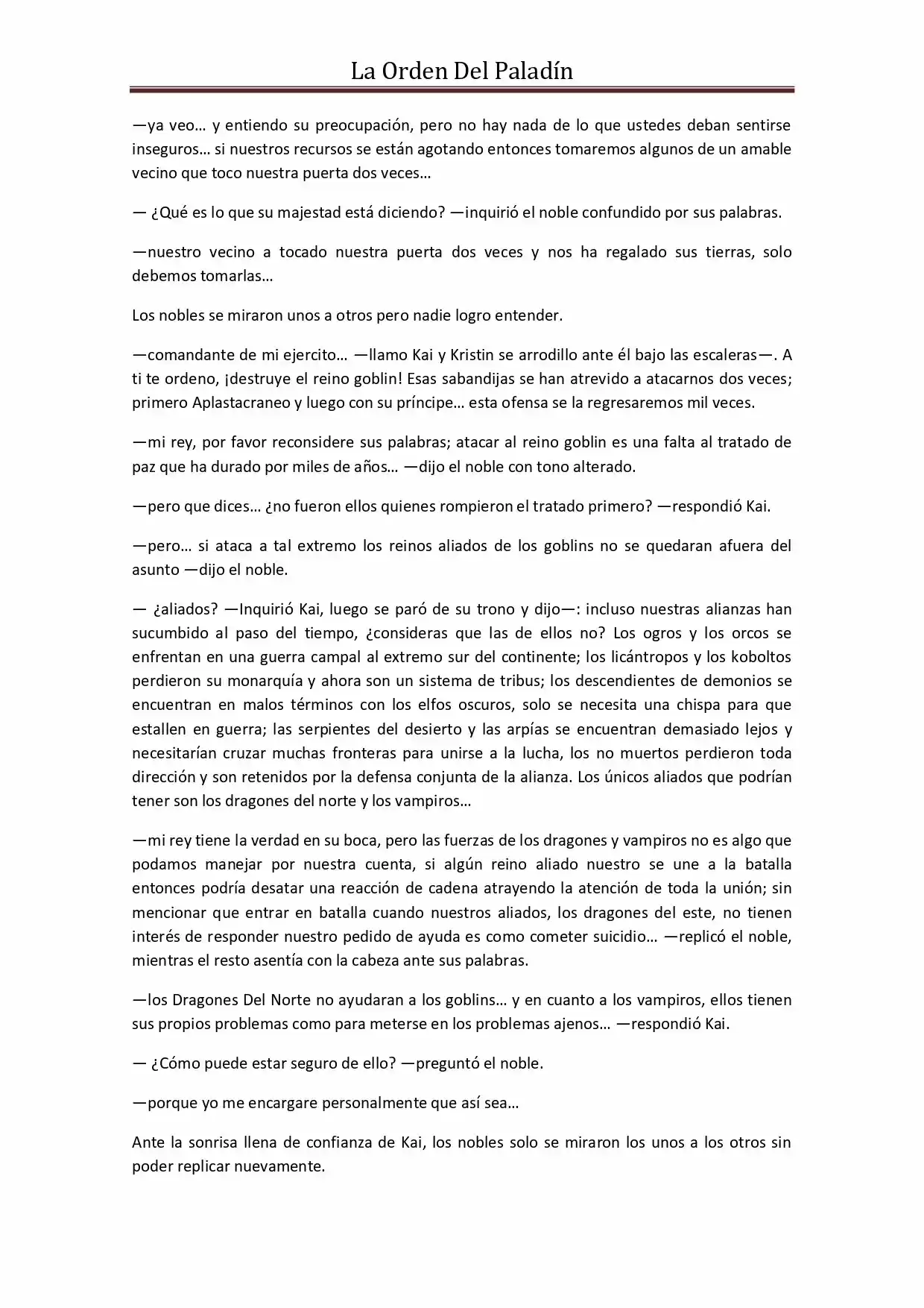La Orden Del Paladin (Novela) - Capítulo 49 - Página 8 - LectorTMOo