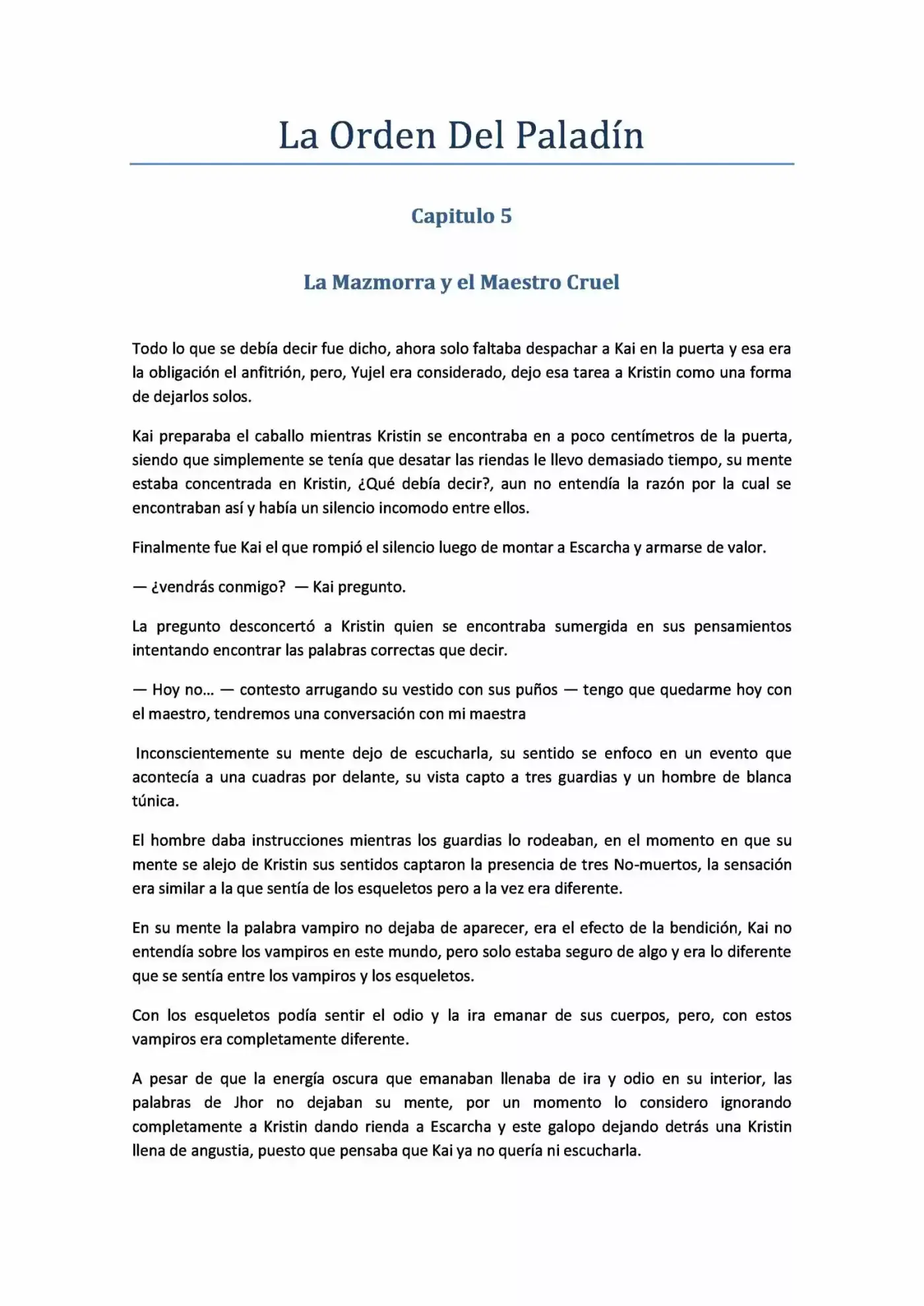 La Orden Del Paladin (Novela) - Capítulo 5.70 - Página 1 - LectorTMOo