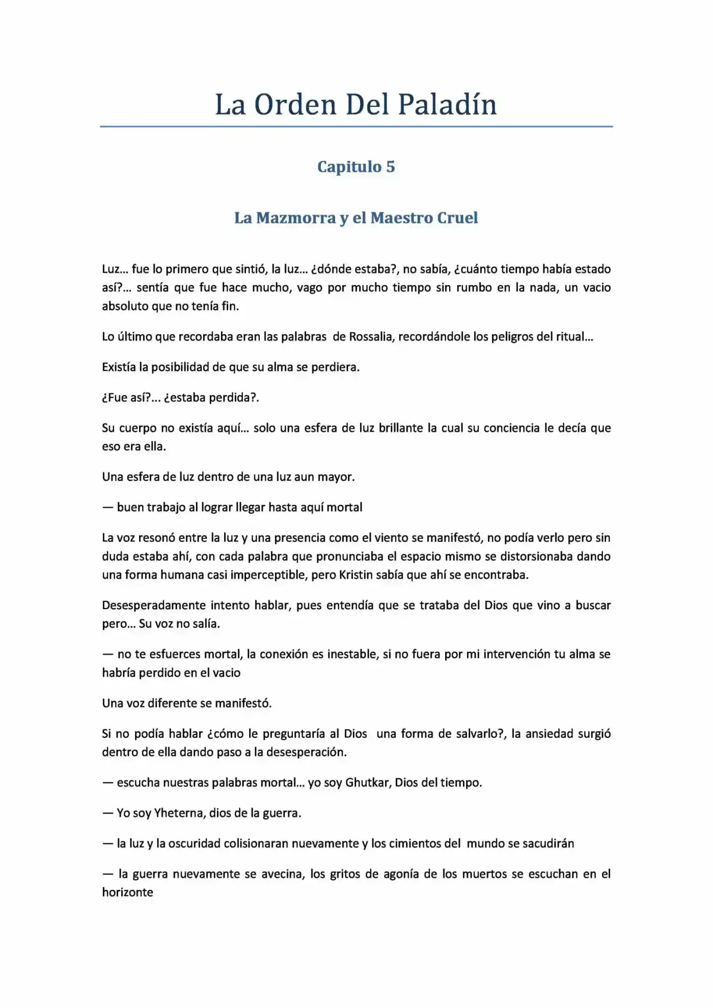 La Orden Del Paladin (Novela) - Capítulo 5.80 - Página 1 - LectorTMOo