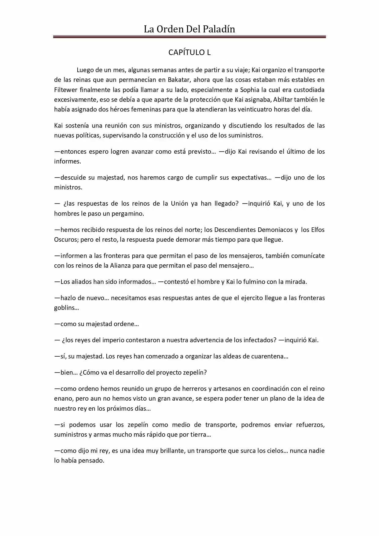 La Orden Del Paladin (Novela) - Capítulo 50 - Página 1 - LectorTMOo