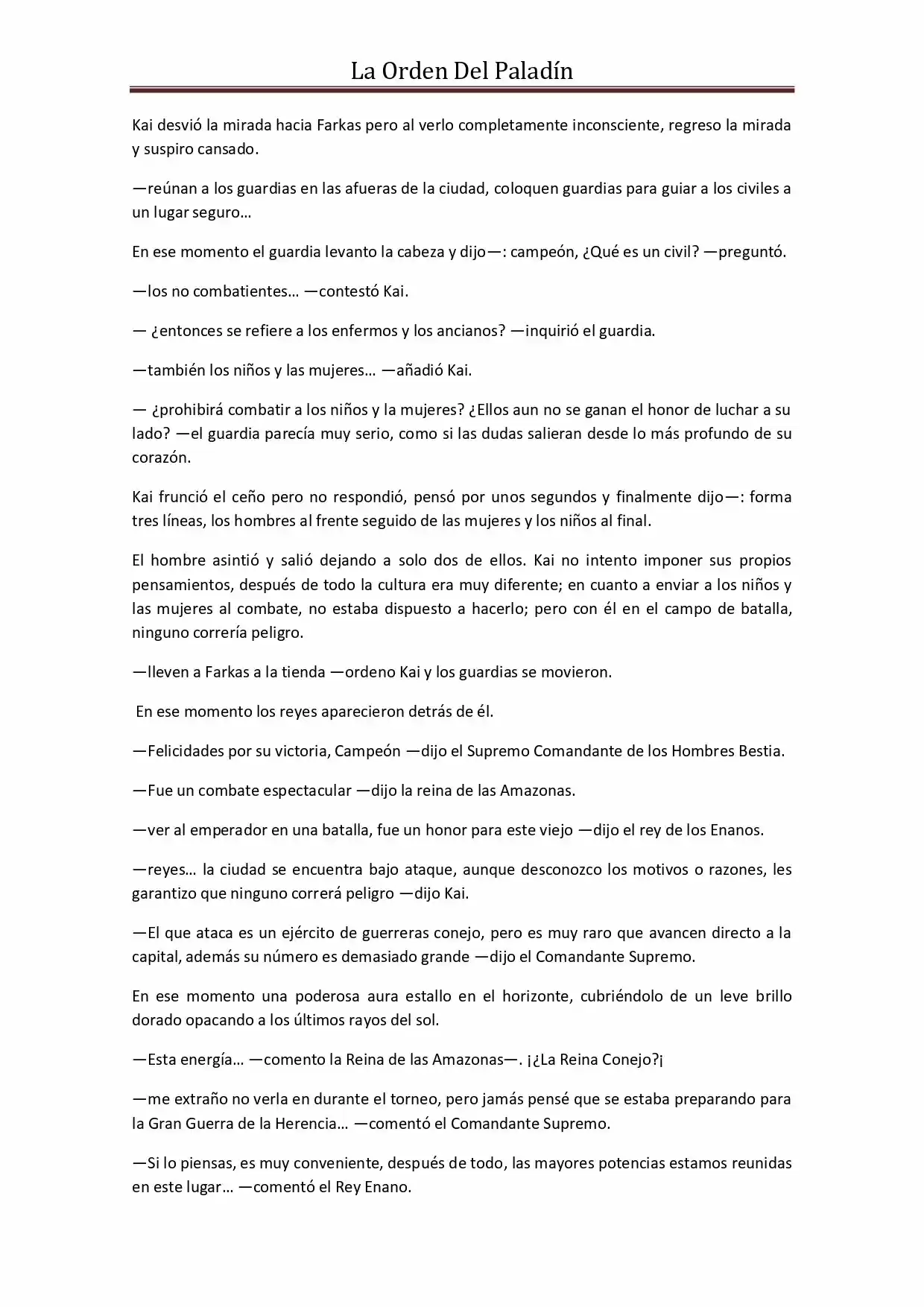 La Orden Del Paladin (Novela) - Capítulo 52 - Página 9 - LectorTMOo