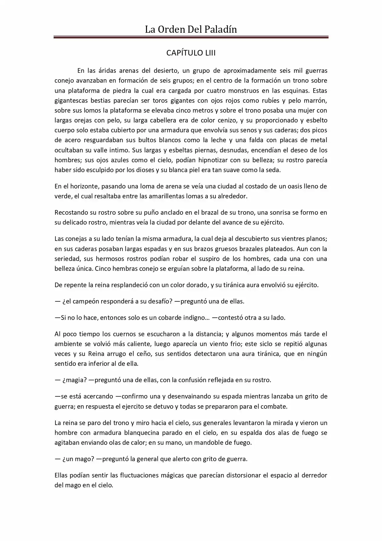 La Orden Del Paladin (Novela) - Capítulo 53 - Página 1 - LectorTMOo