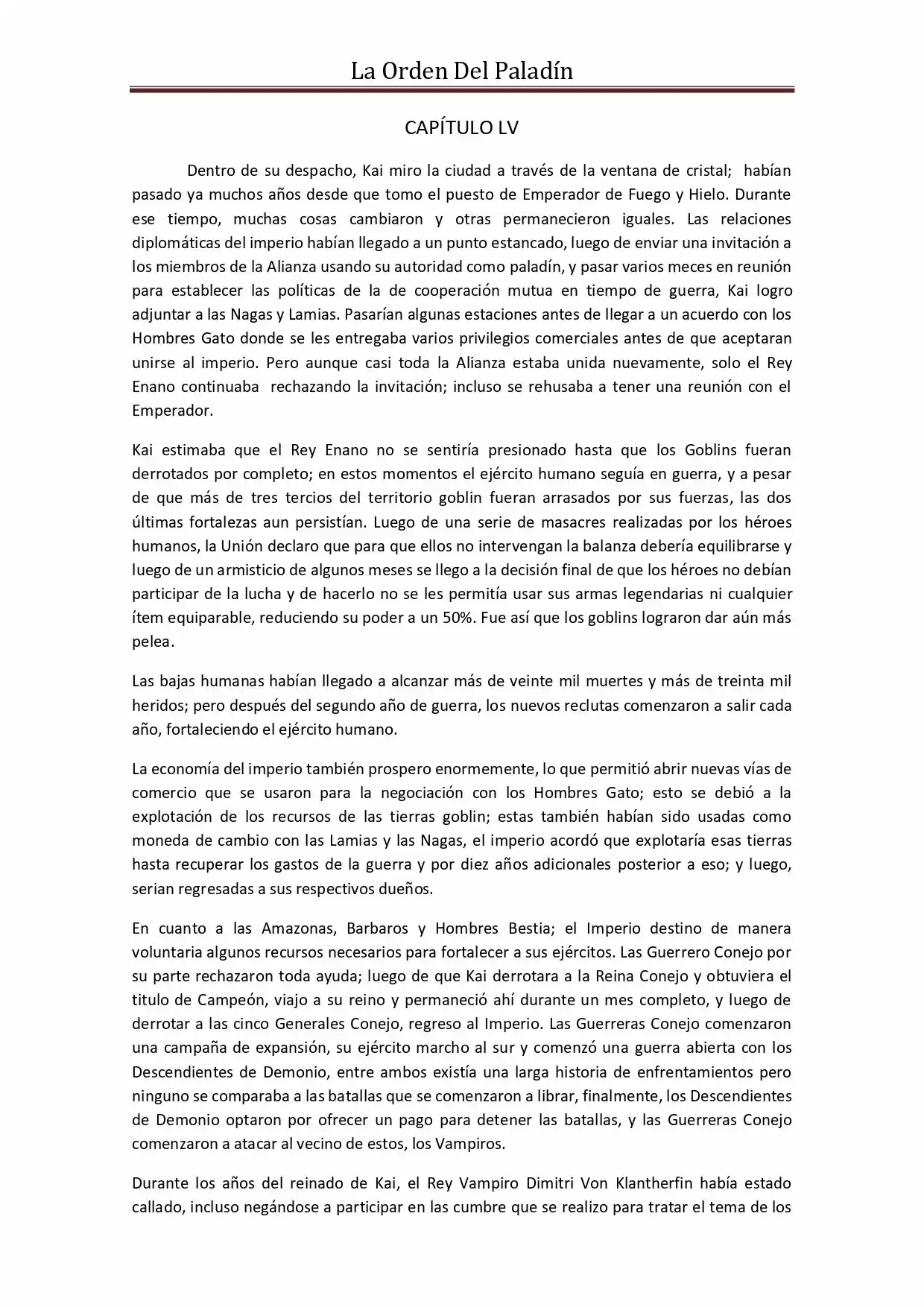 La Orden Del Paladin (Novela) - Capítulo 55 - Página 1 - LectorTMOo