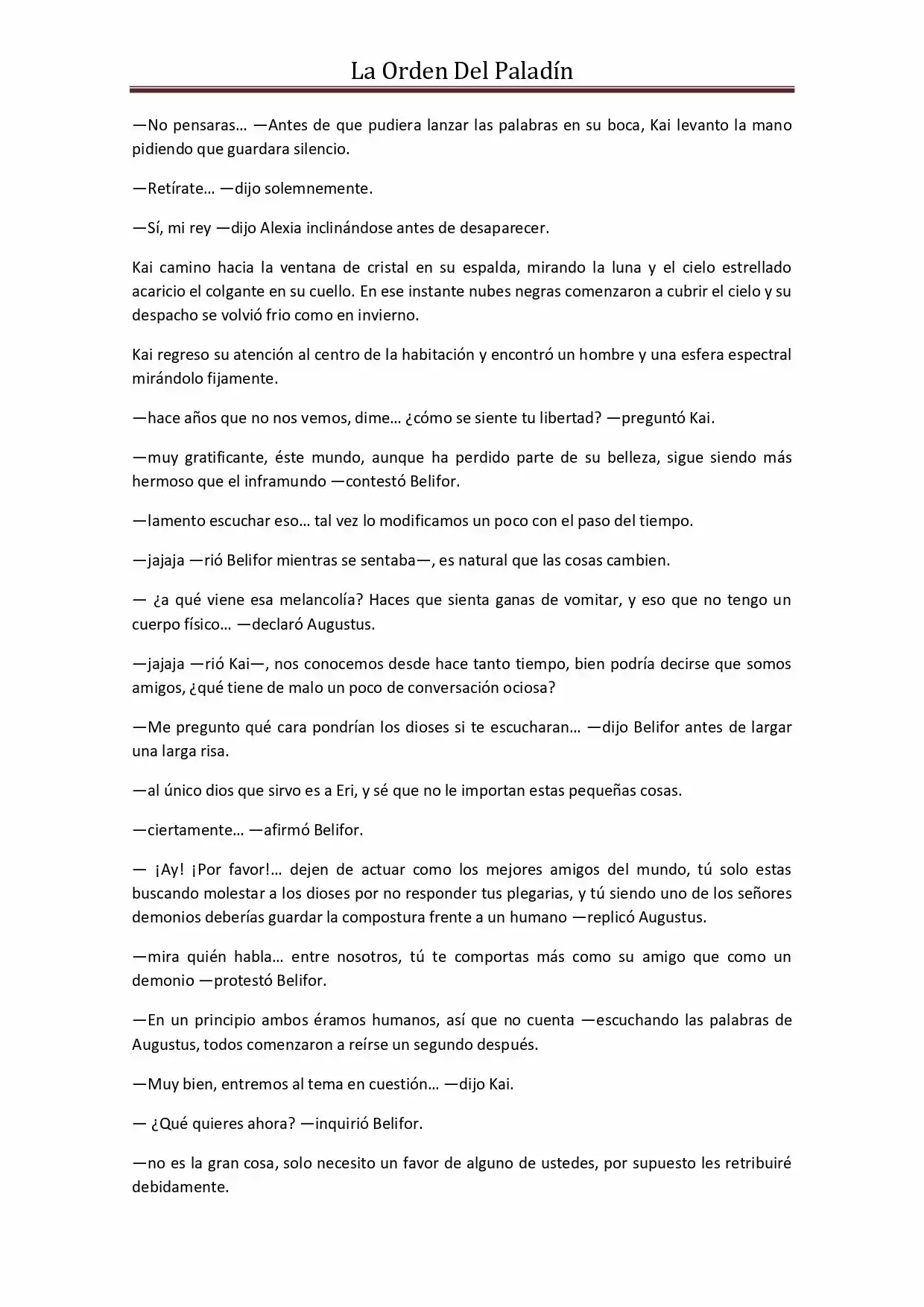 La Orden Del Paladin (Novela) - Capítulo 55 - Página 5 - LectorTMOo