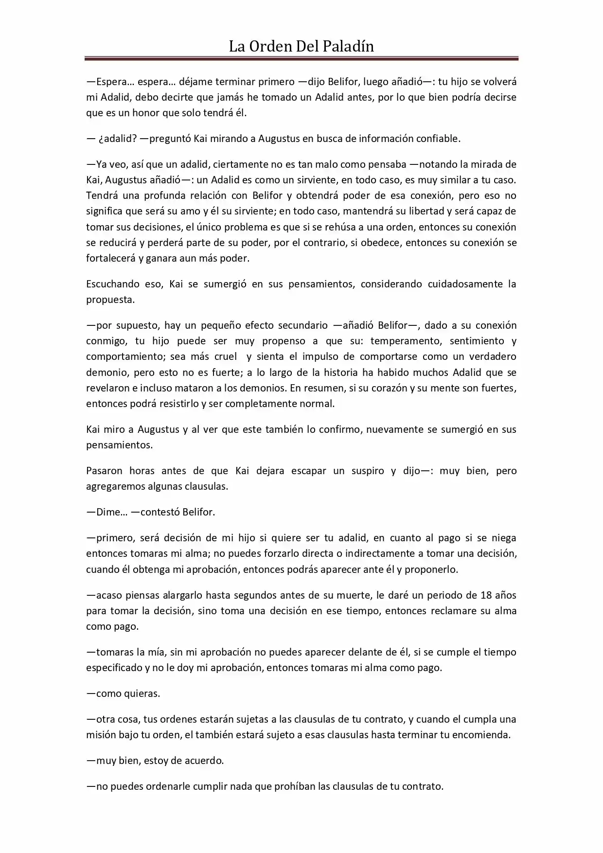 La Orden Del Paladin (Novela) - Capítulo 55 - Página 8 - LectorTMOo