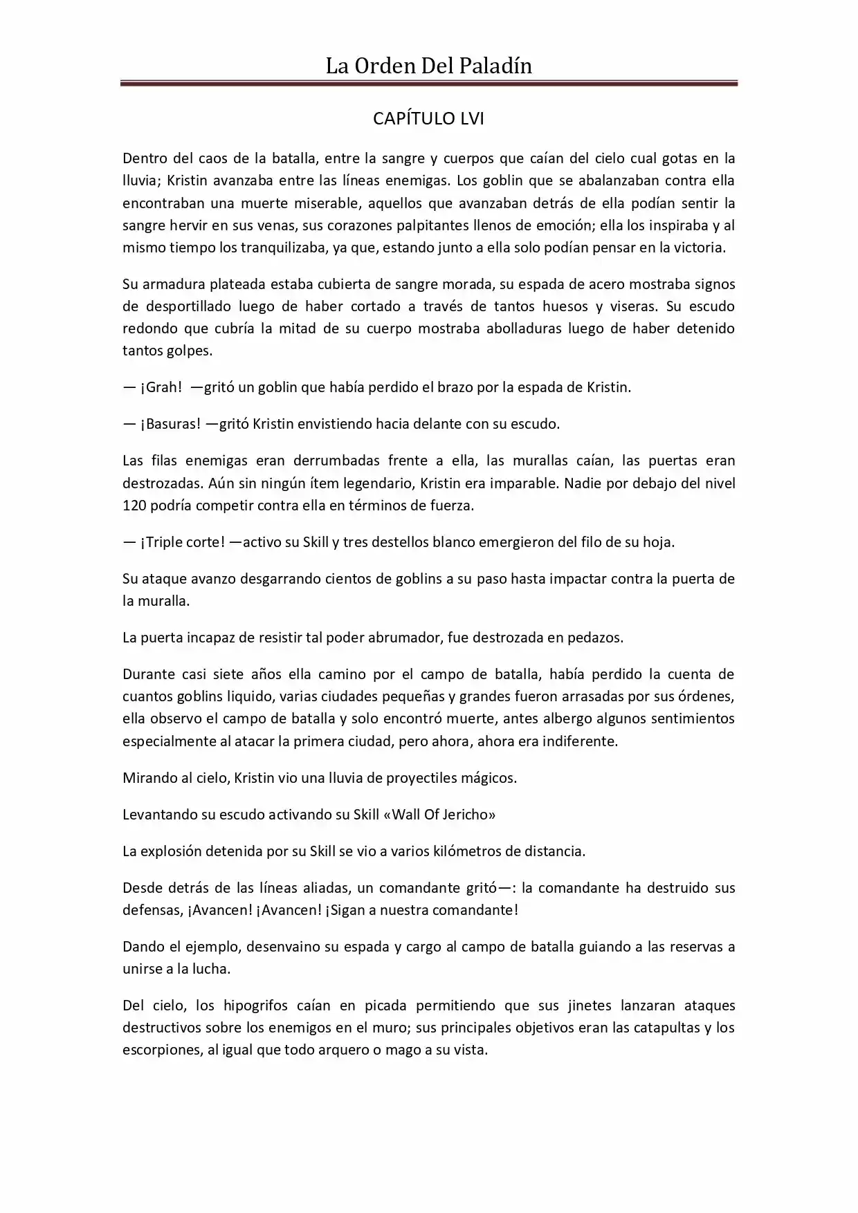 La Orden Del Paladin (Novela) - Capítulo 56 - Página 1 - LectorTMOo