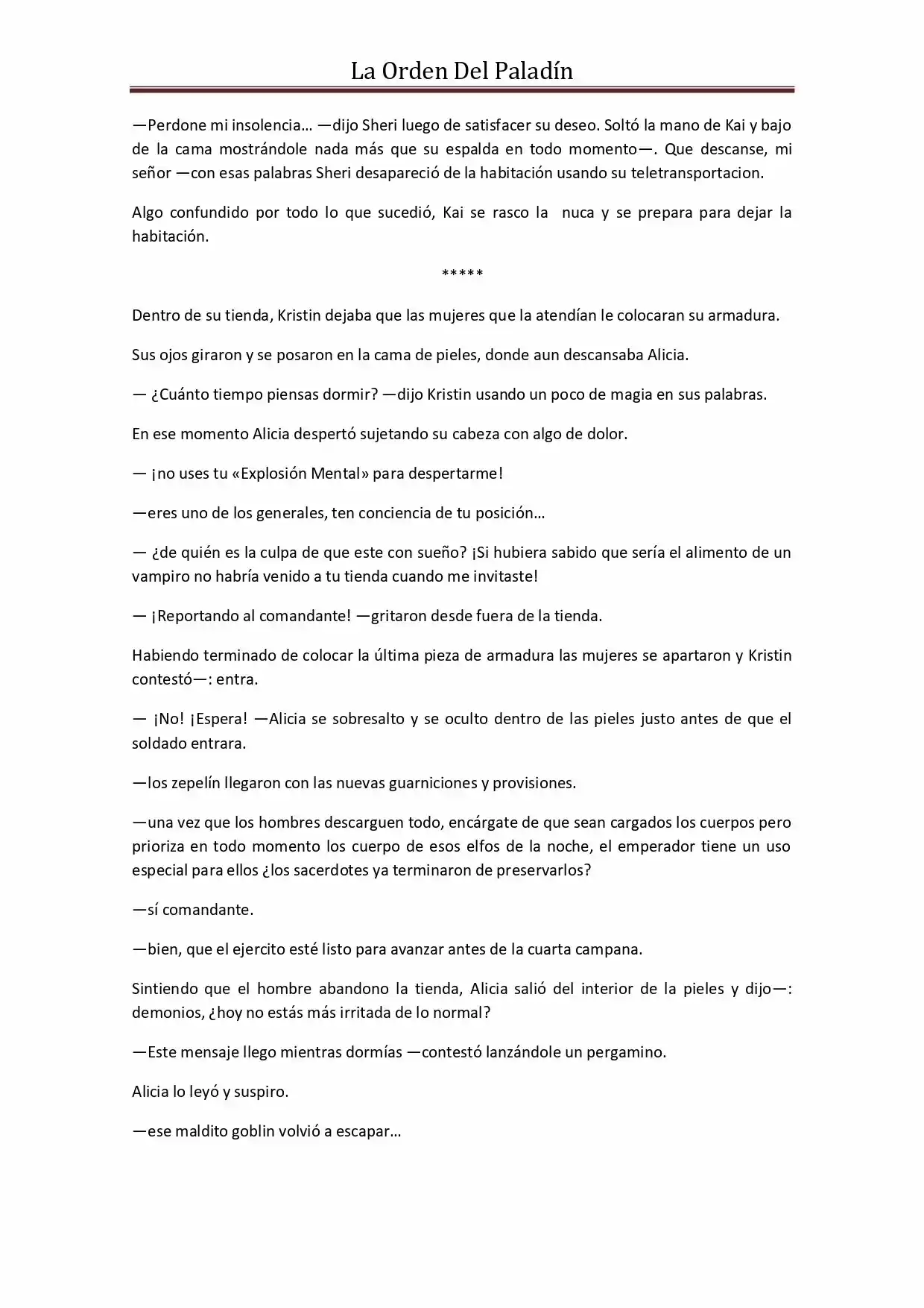 La Orden Del Paladin (Novela) - Capítulo 56 - Página 8 - LectorTMOo