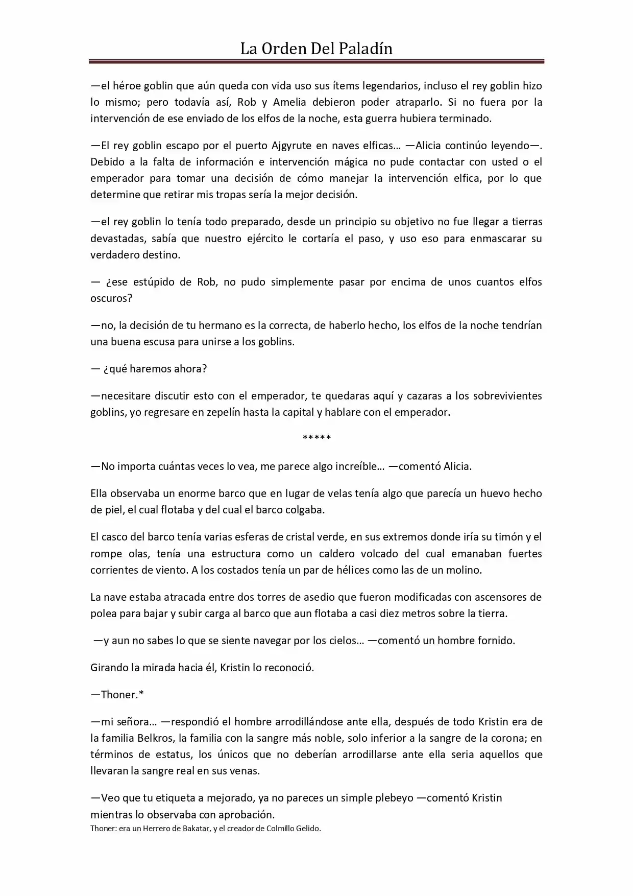 La Orden Del Paladin (Novela) - Capítulo 56 - Página 9 - LectorTMOo