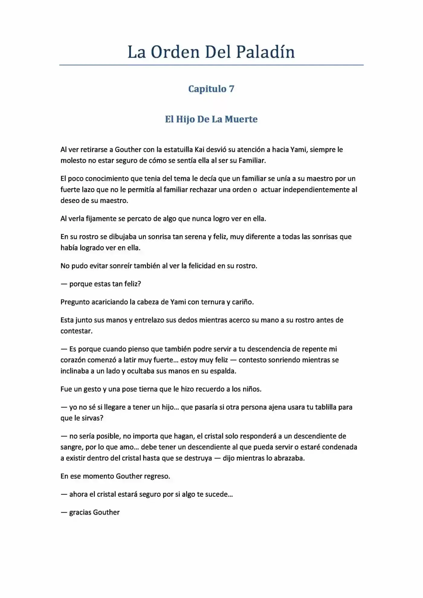 La Orden Del Paladin (Novela) - Capítulo 7.10 - Página 1 - LectorTMOo