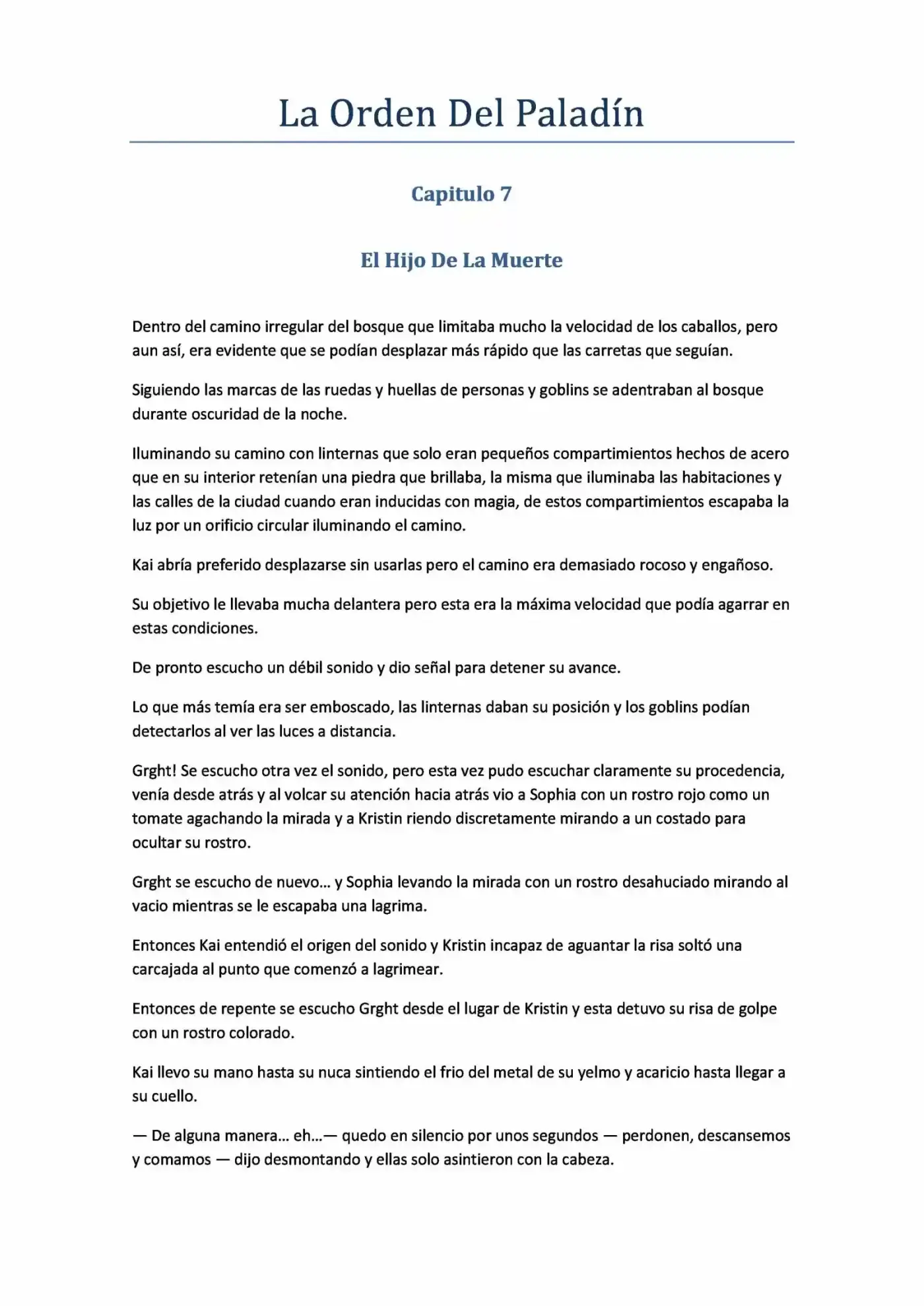 La Orden Del Paladin (Novela) - Capítulo 7.20 - Página 1 - LectorTMOo