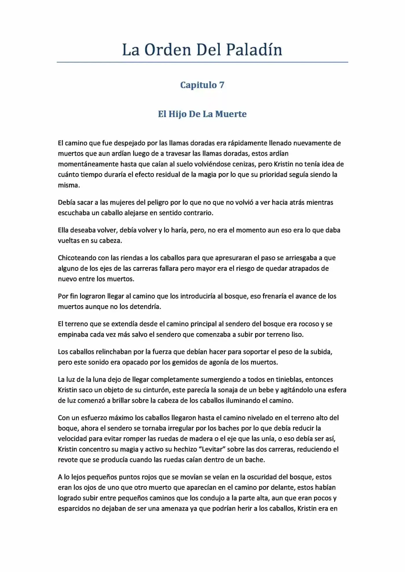 La Orden Del Paladin (Novela) - Capítulo 7.30 - Página 1 - LectorTMOo