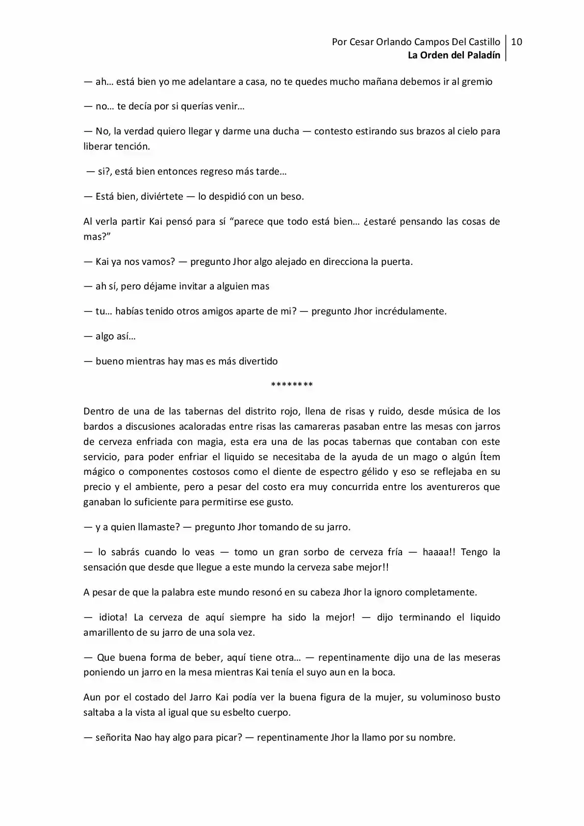 La Orden Del Paladin (Novela) - Capítulo 9 - Página 10 - LectorTMOo