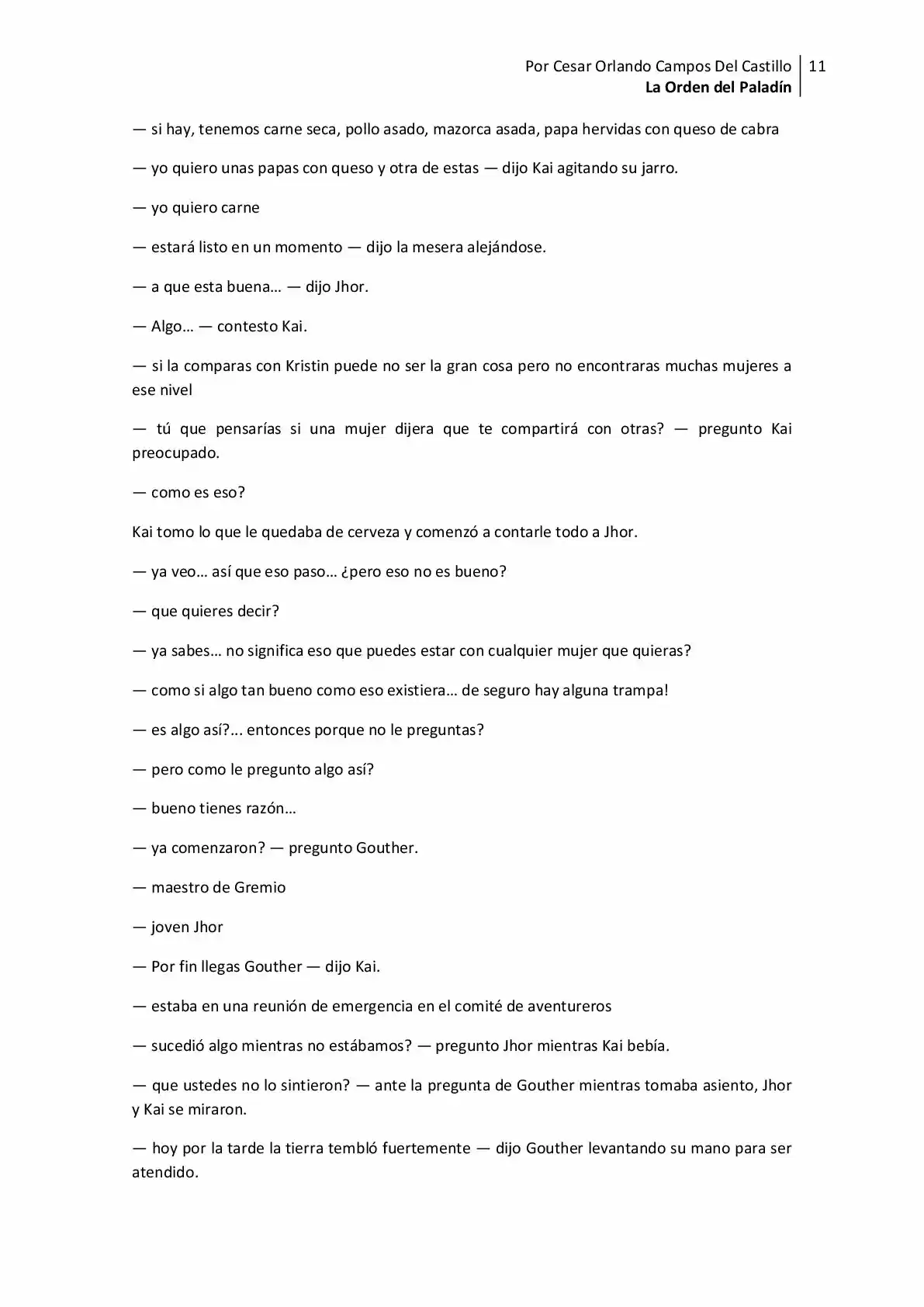 La Orden Del Paladin (Novela) - Capítulo 9 - Página 11 - LectorTMOo