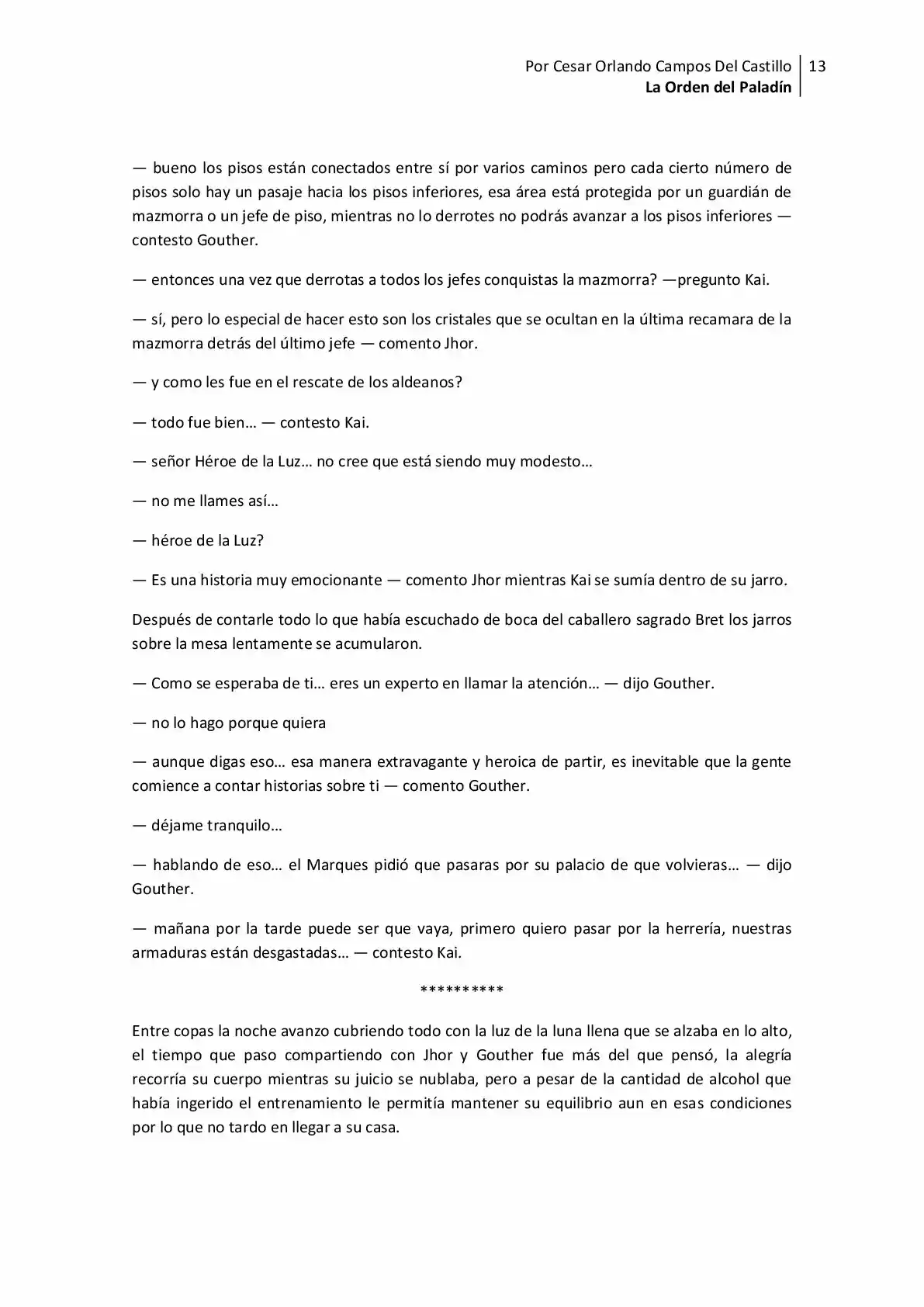 La Orden Del Paladin (Novela) - Capítulo 9 - Página 13 - LectorTMOo
