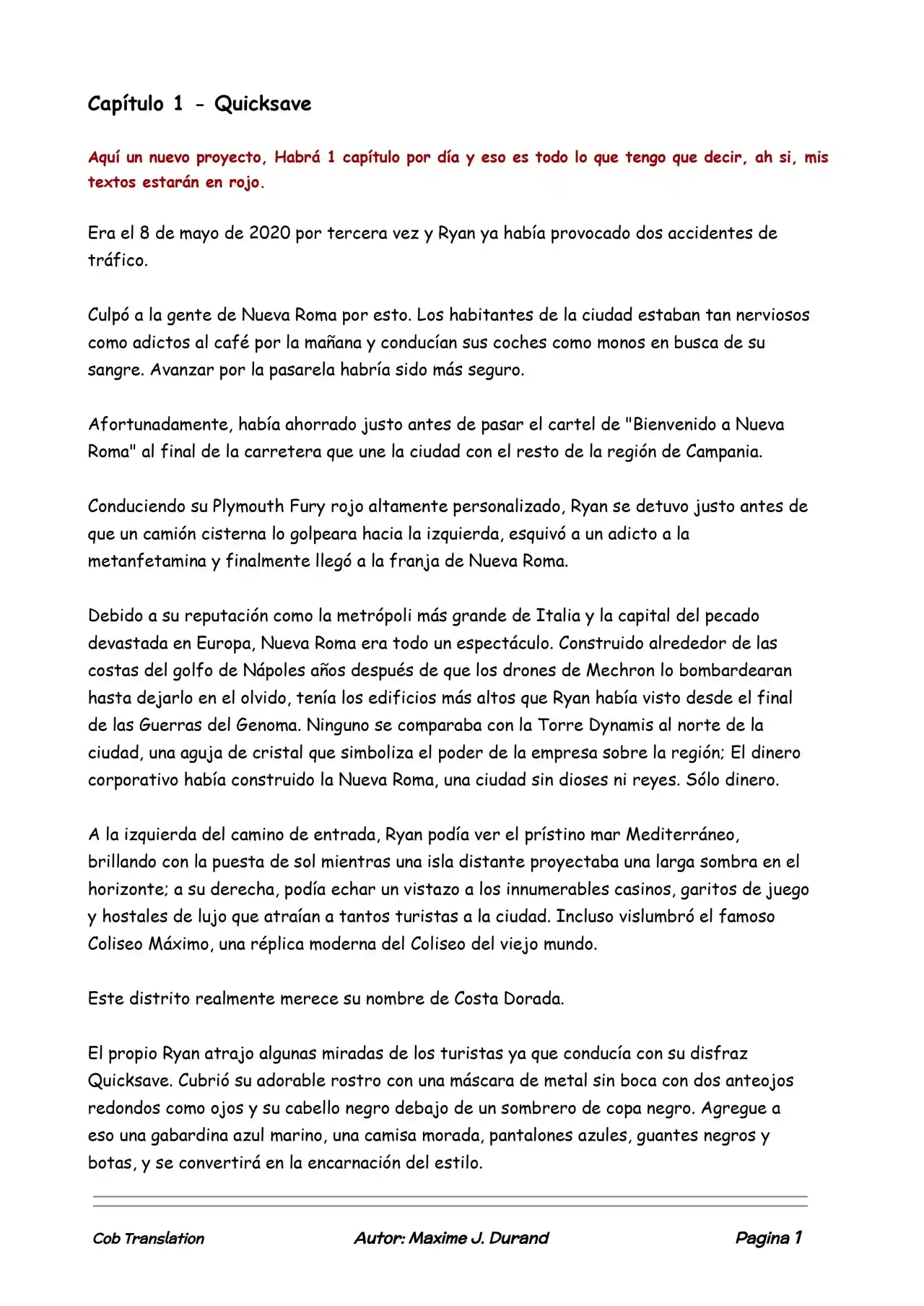 La Partida Perfecta (Novela) - Capítulo 1 - Página 1 - LectorTMOo