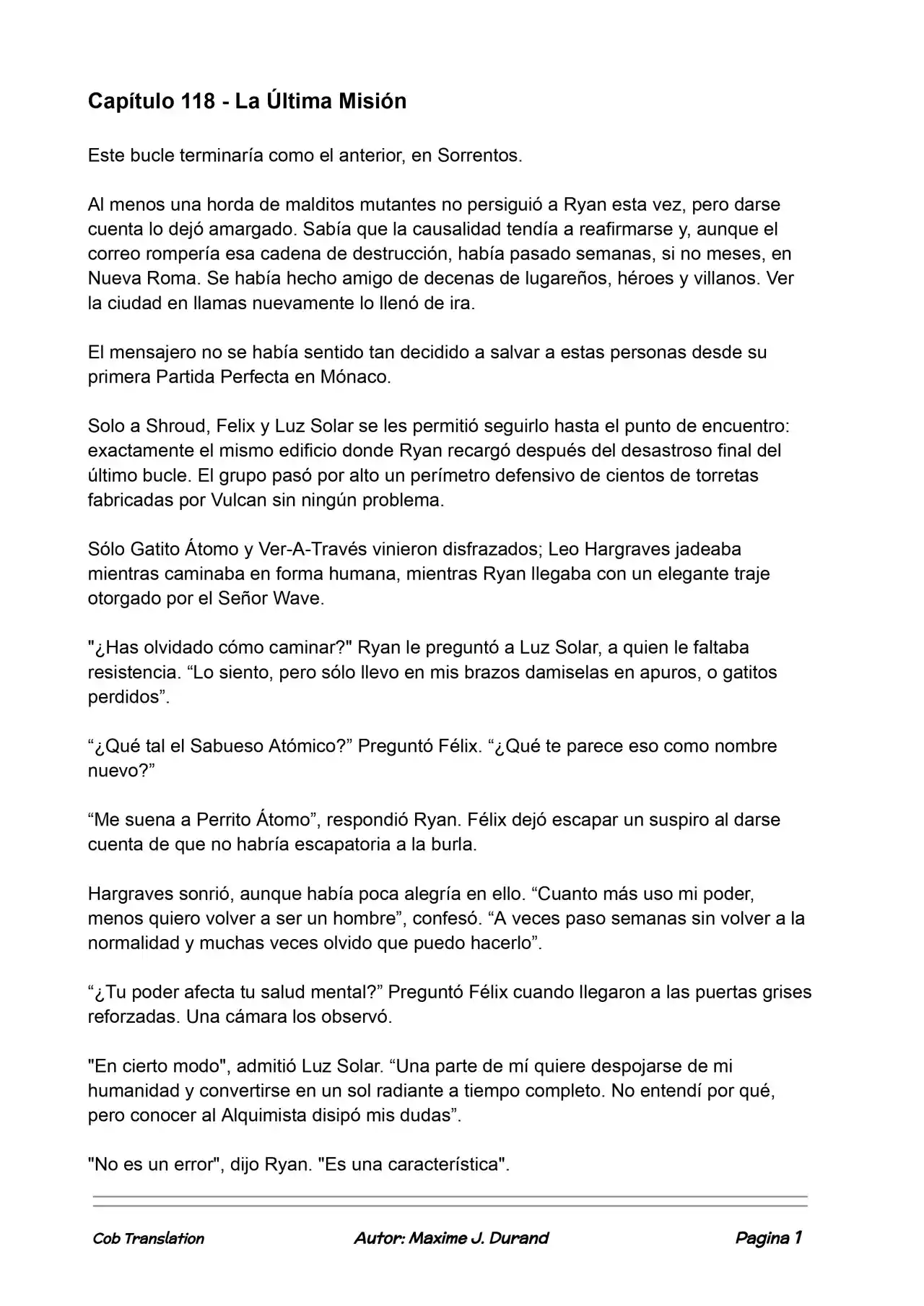 La Partida Perfecta (Novela) - Capítulo 118 - Página 1 - LectorTMOo