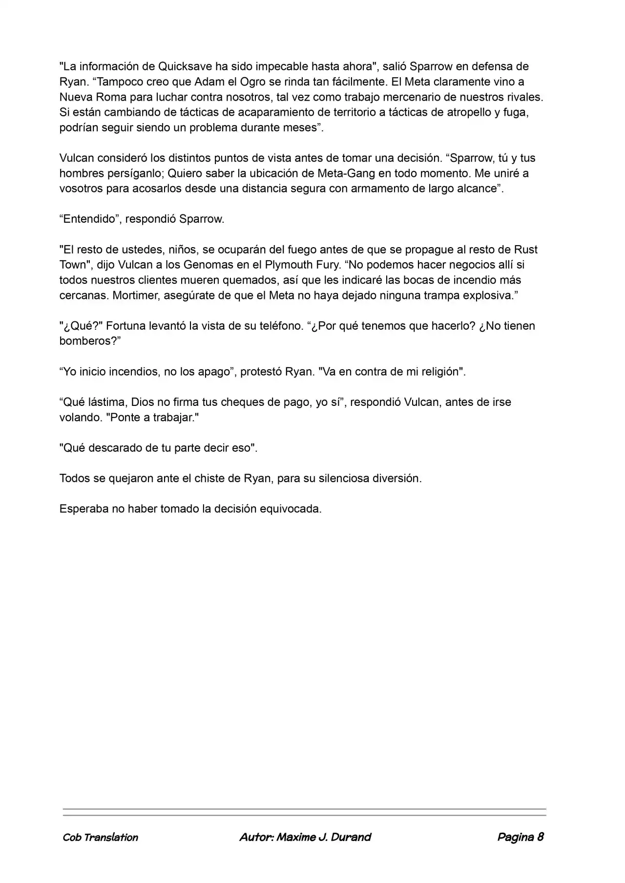 La Partida Perfecta (Novela) - Capítulo 34 - Página 8 - LectorTMOo