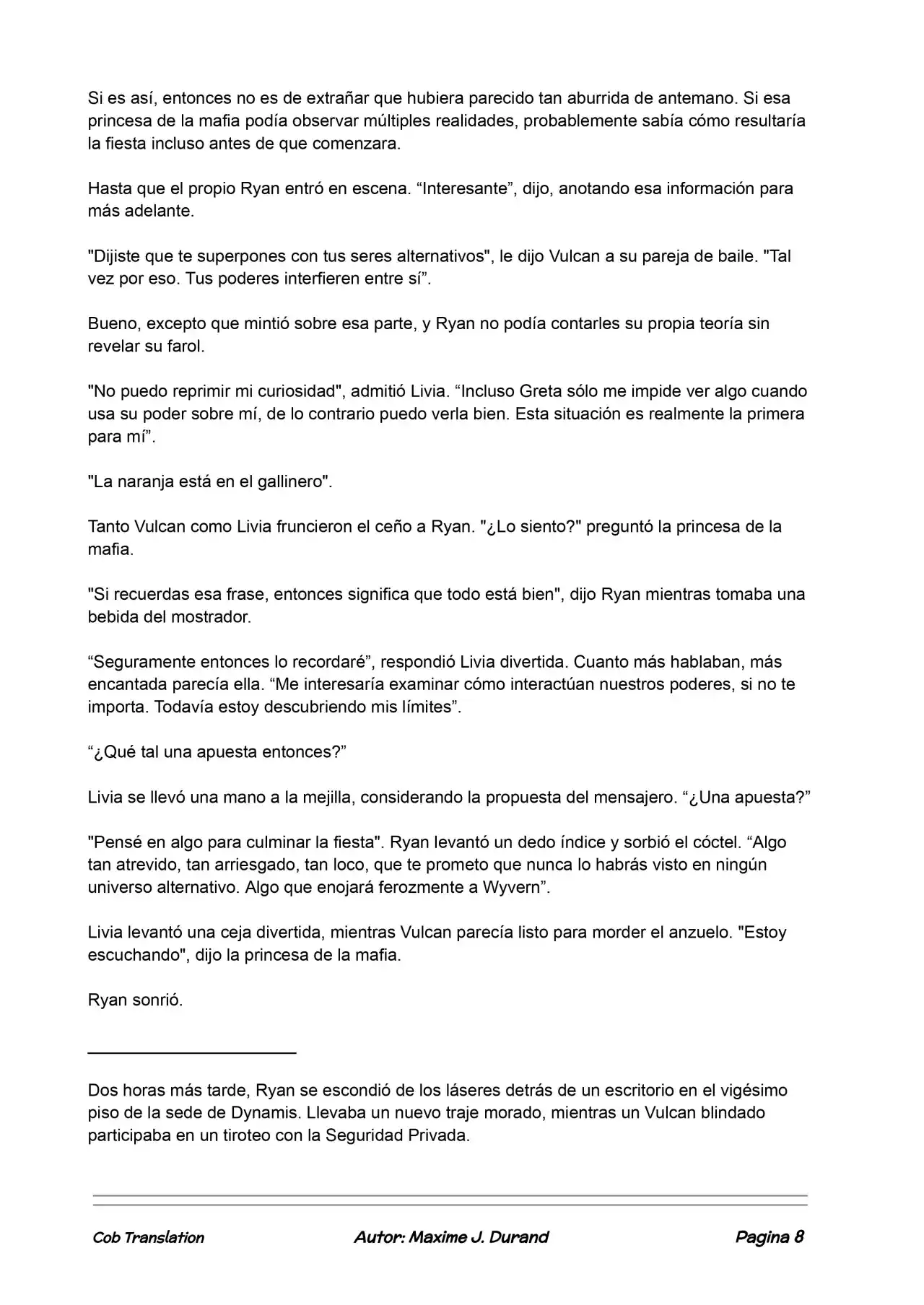 La Partida Perfecta (Novela) - Capítulo 36 - Página 8 - LectorTMOo