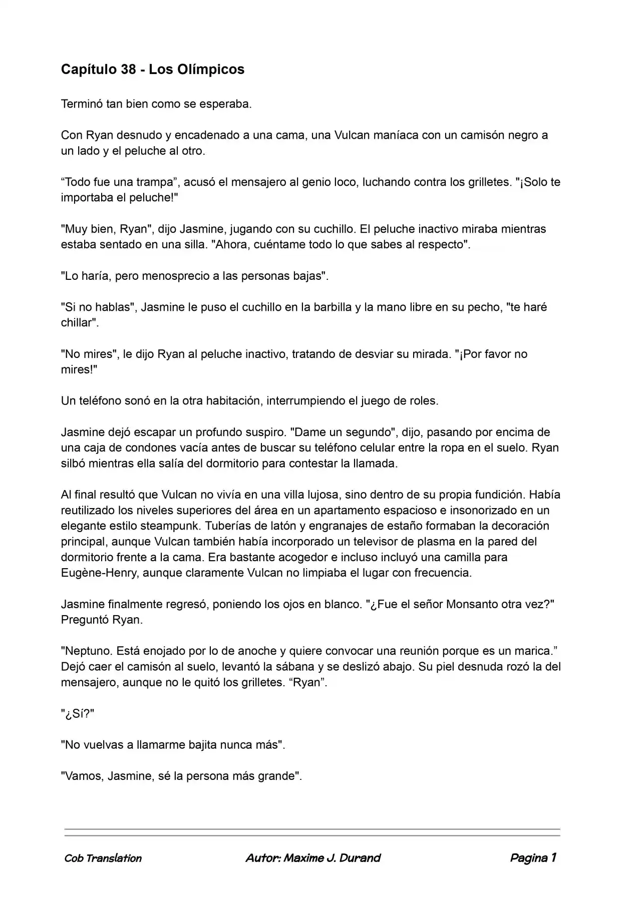 La Partida Perfecta (Novela) - Capítulo 38 - Página 1 - LectorTMOo