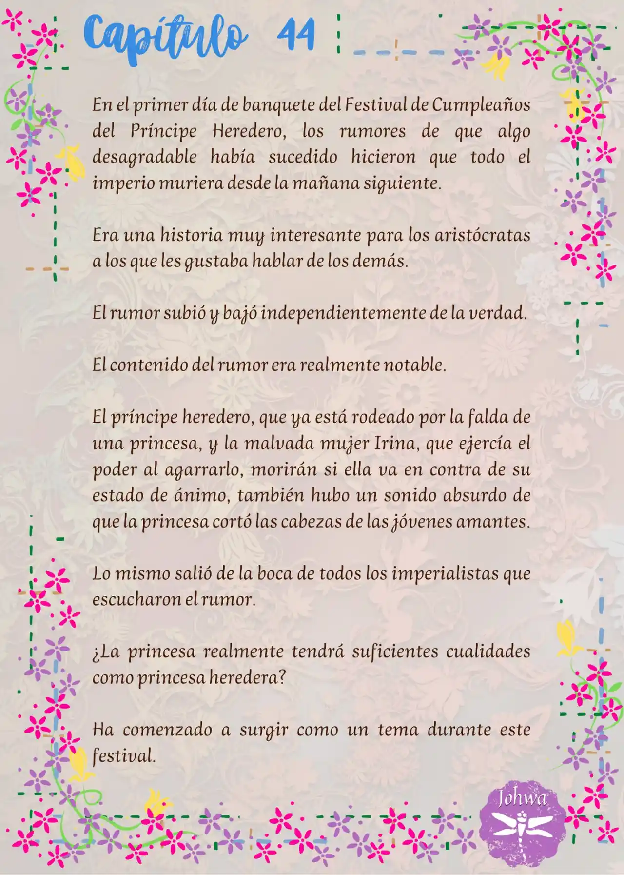 ¡¿La Popular Escritora De BL Es La Futura Princesa Heredera?! (Novela) - Capítulo 44 - Página 4 - LectorTMOo