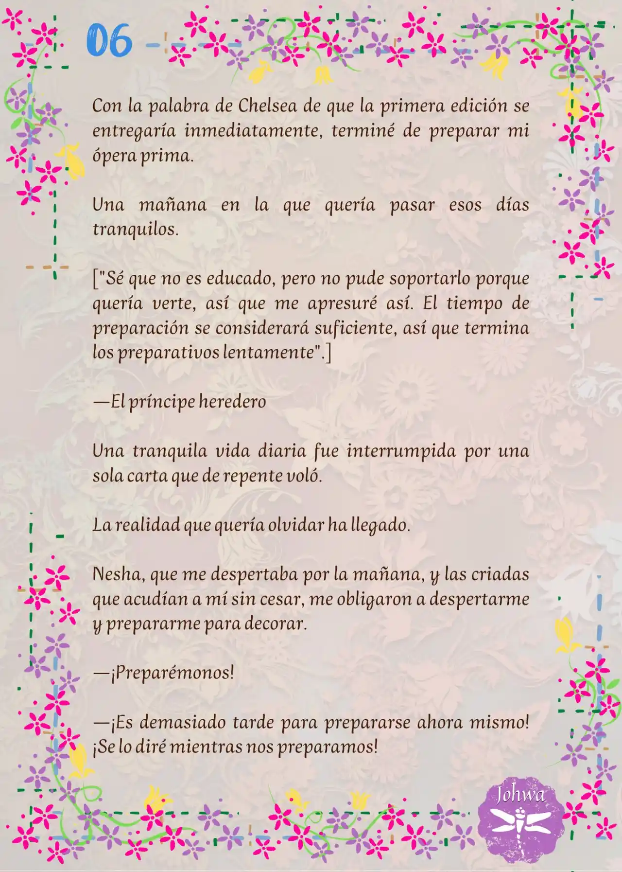 ¡¿La Popular Escritora De BL Es La Futura Princesa Heredera?! (Novela) - Capítulo 6 - Página 8 - LectorTMOo