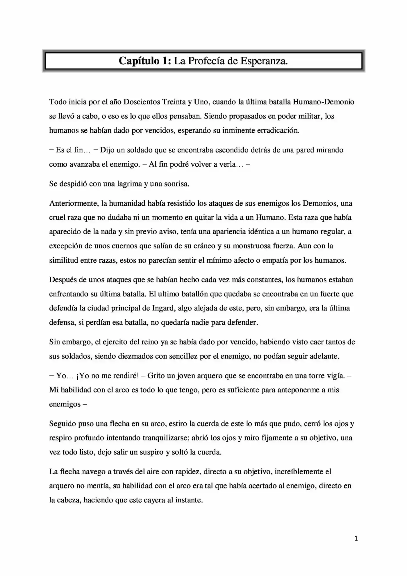 La Profecía Del Héroe (Novela) - Capítulo 1 - Página 1 - LectorTMOo