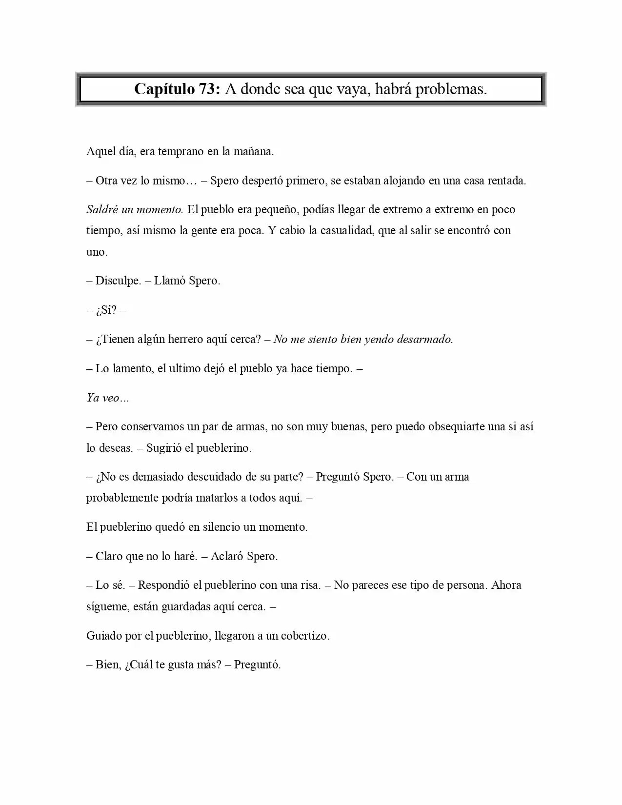 La Profecía Del Héroe (Novela) - Capítulo 74 - Página 1 - LectorTMOo